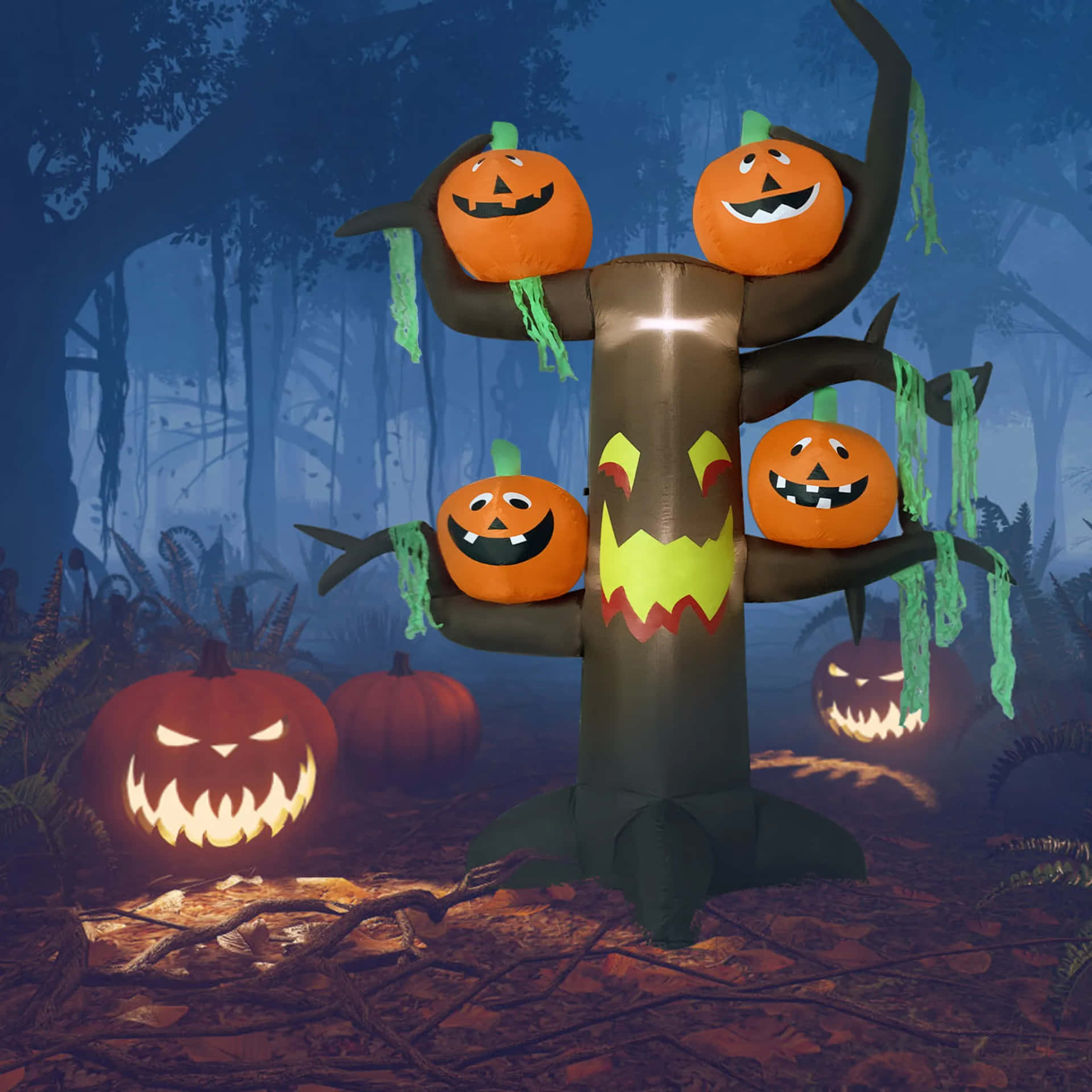 Check Out This Spooky Halloween Night! Background