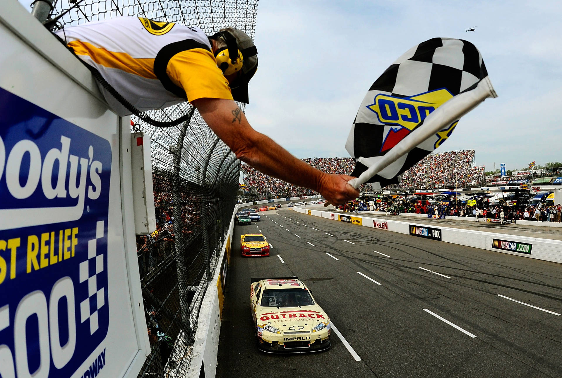 Checkered Flag And Marshal Background