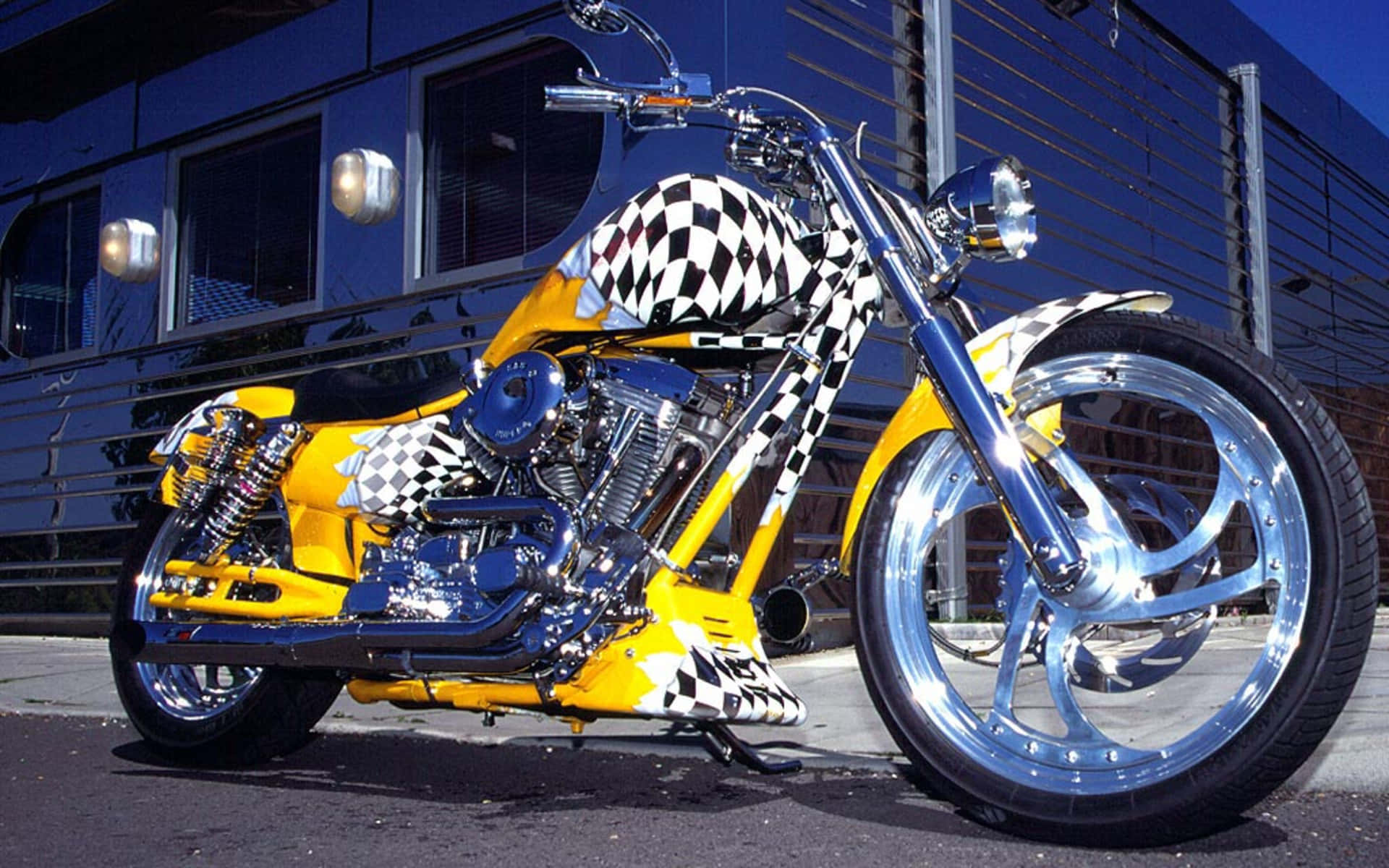 Checkered Harley Davidson Hd Background