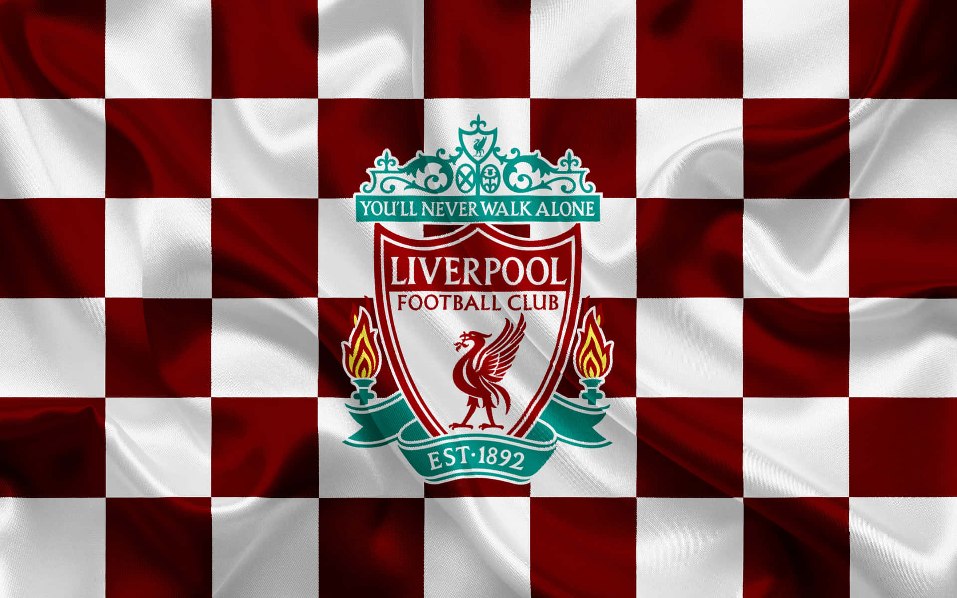 Checkered Liverpool Fc Desktop Background