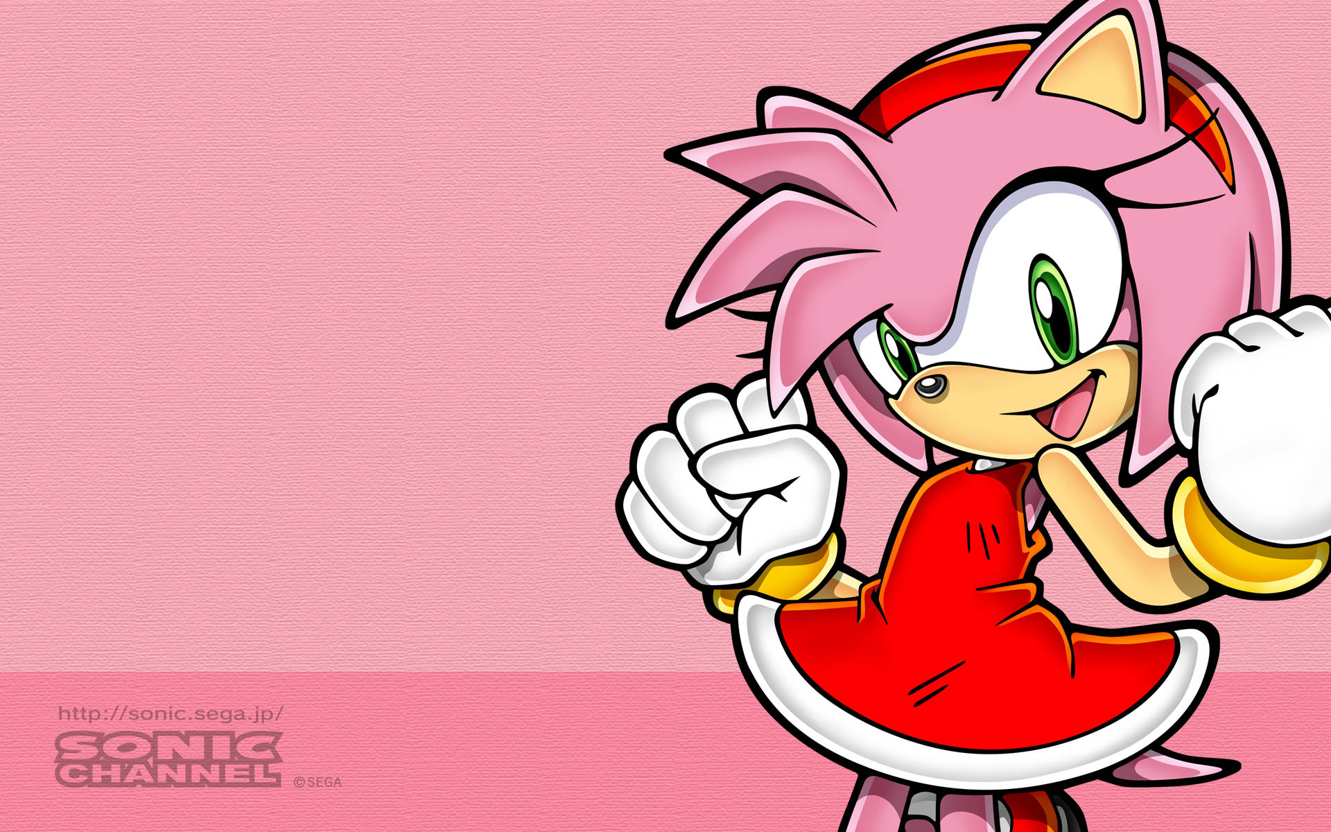 Cheerful Amy Rose Poster Background