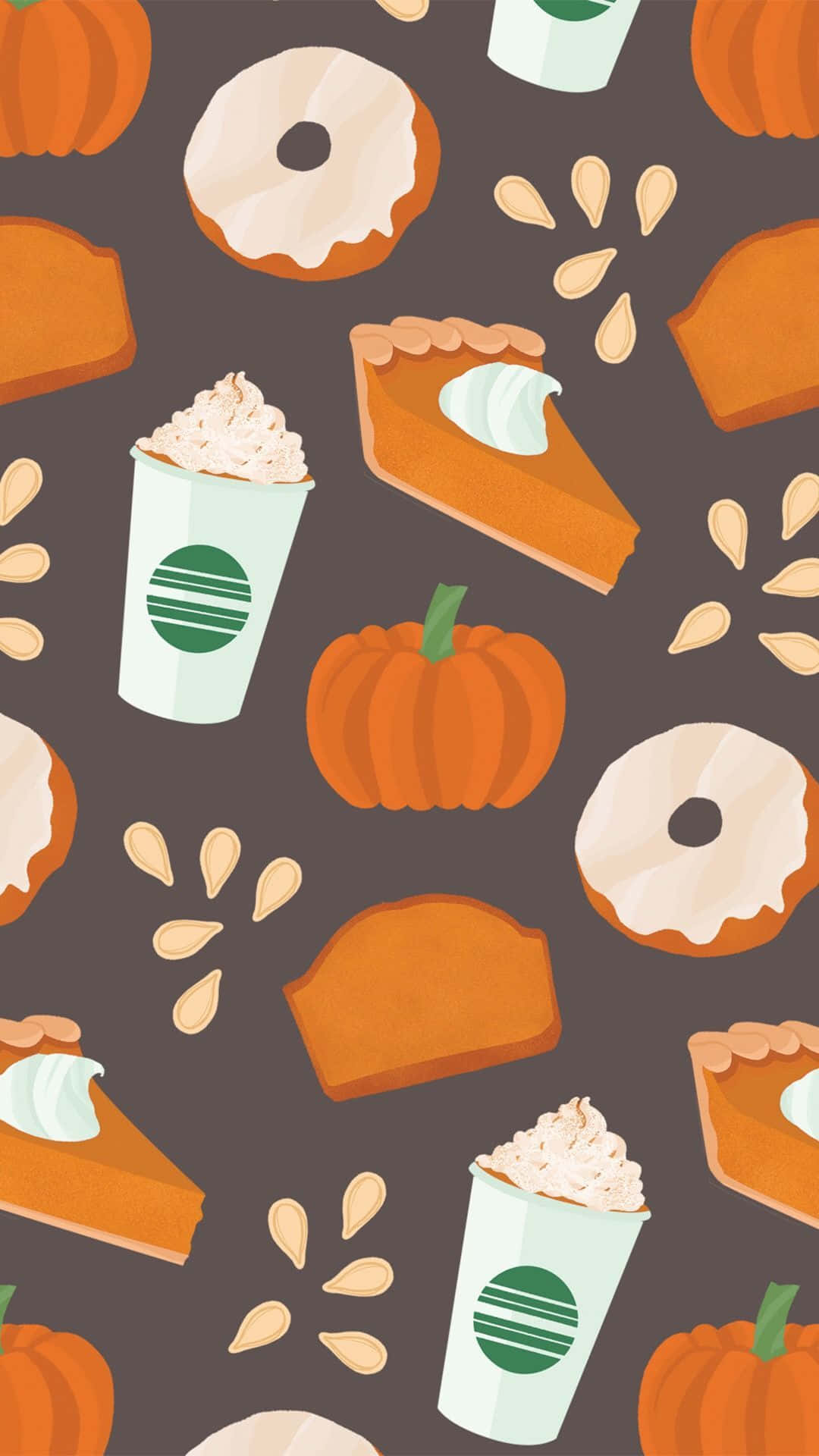 Cheerful Autumn Vibes Welcome The Crisp Weather With This Cute Iphone Wallpaper! Background