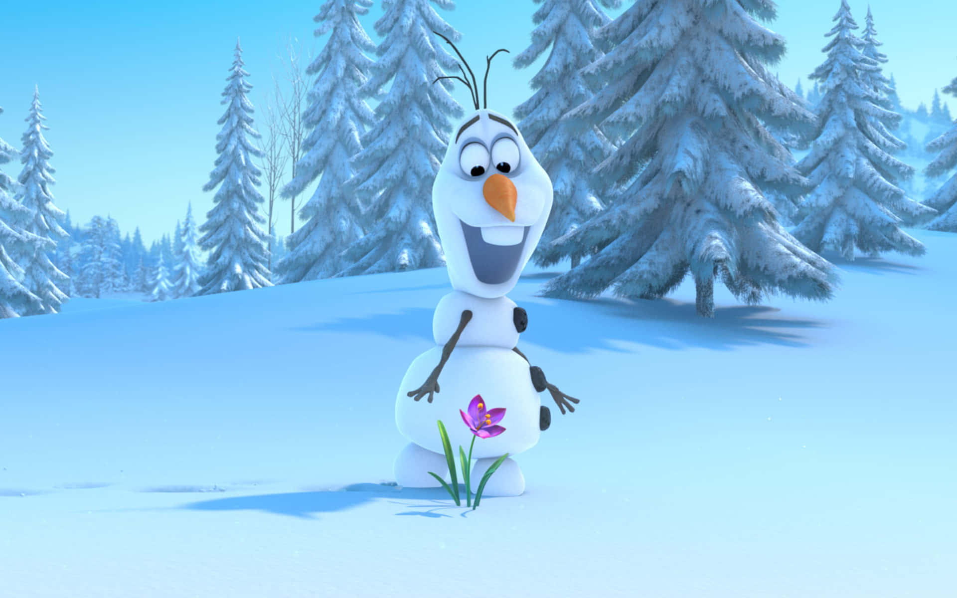 Cheerful Olaf Spreading Joy Despite Not Having His Summertime Freedom. Background