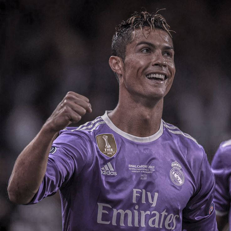 Cheering And Smiling Cr7 3d Background