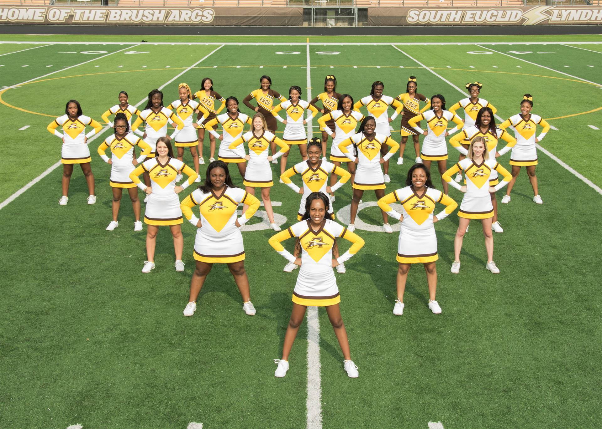 Cheerleading In Field Background