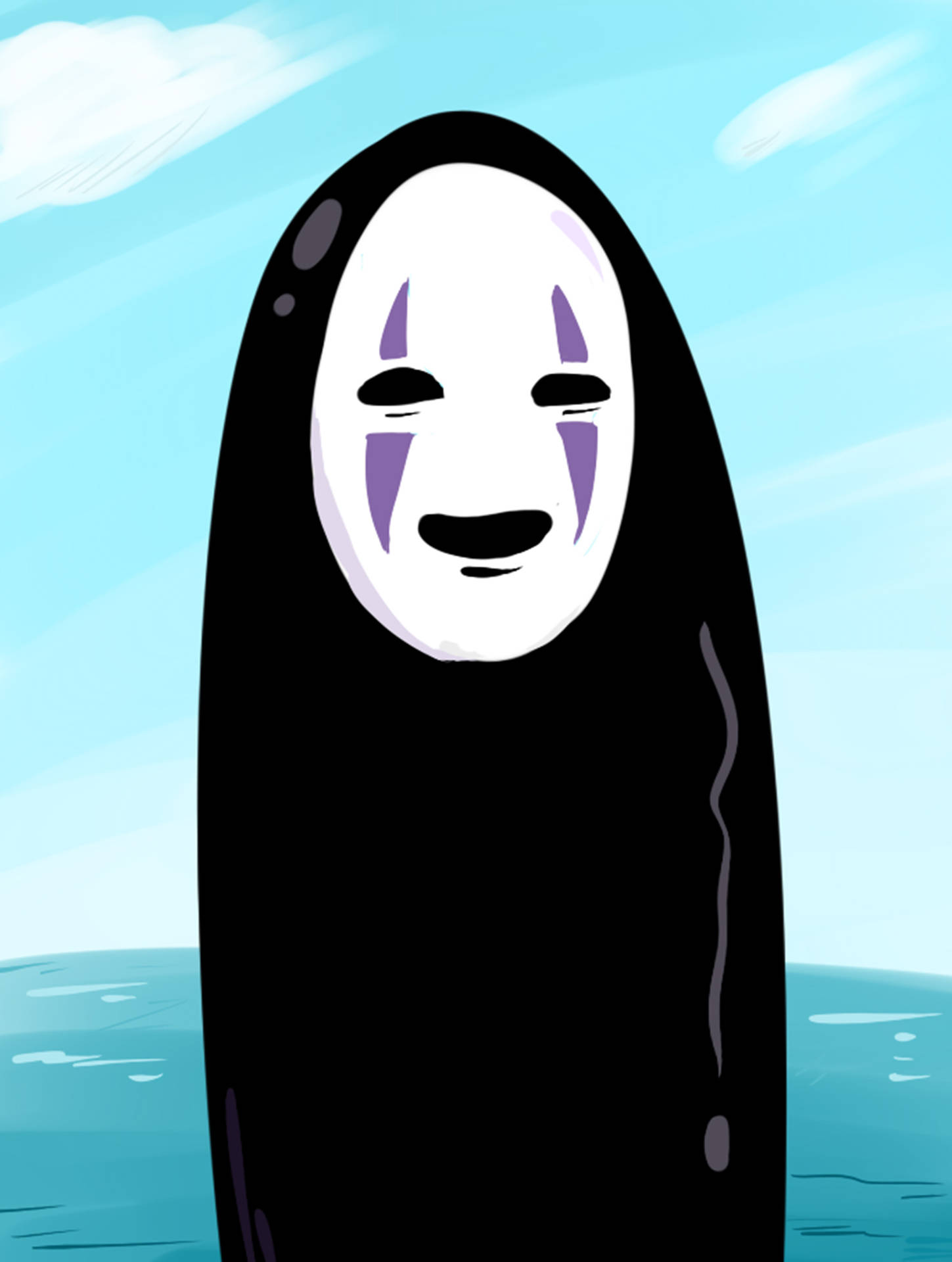 Cheery No-face Artwork Background