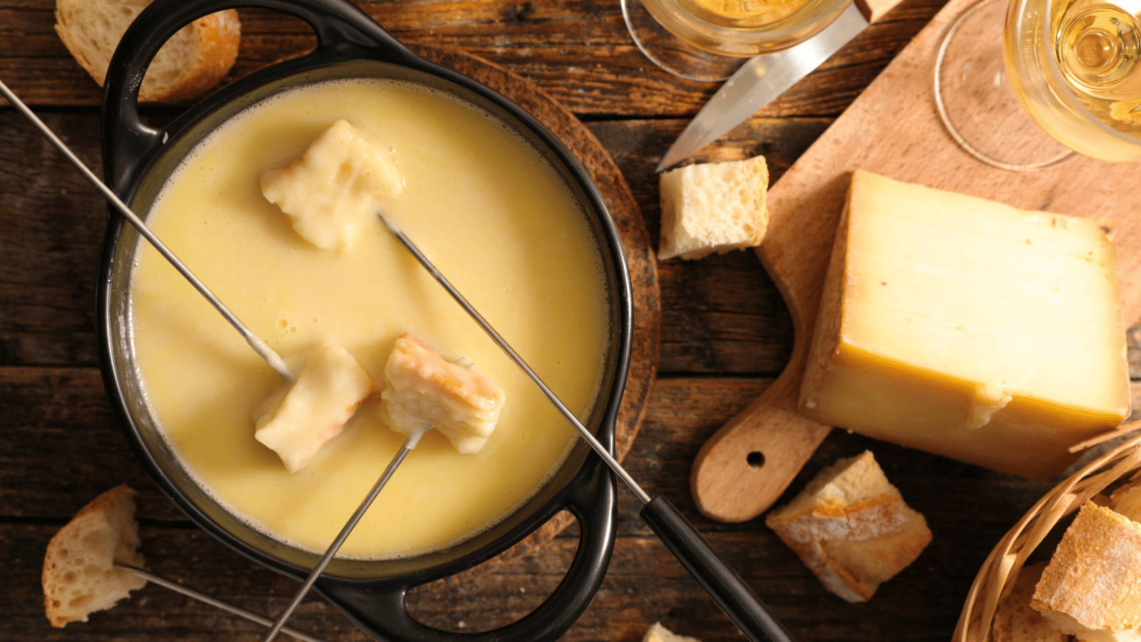 Cheese Fondue Snack Background