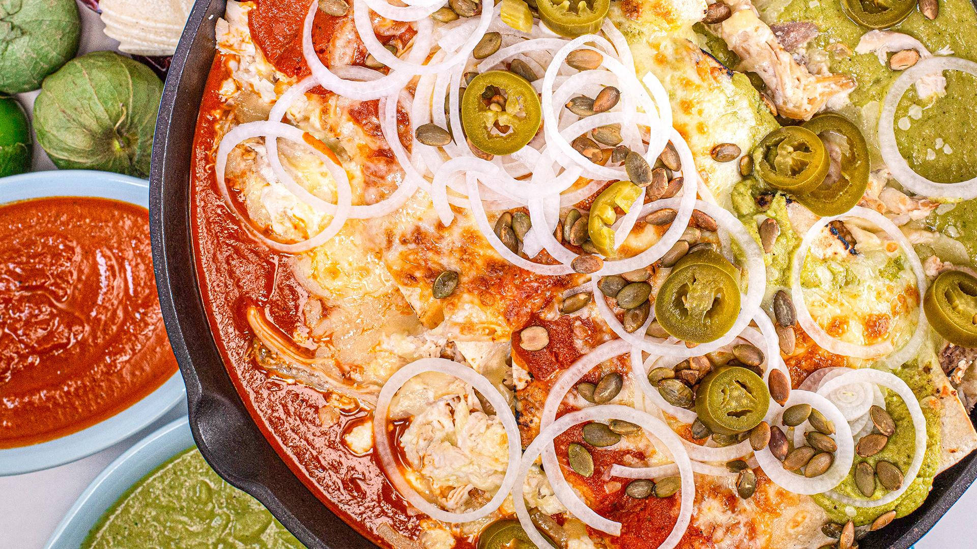 Cheesy Enchiladas Pizza Tray