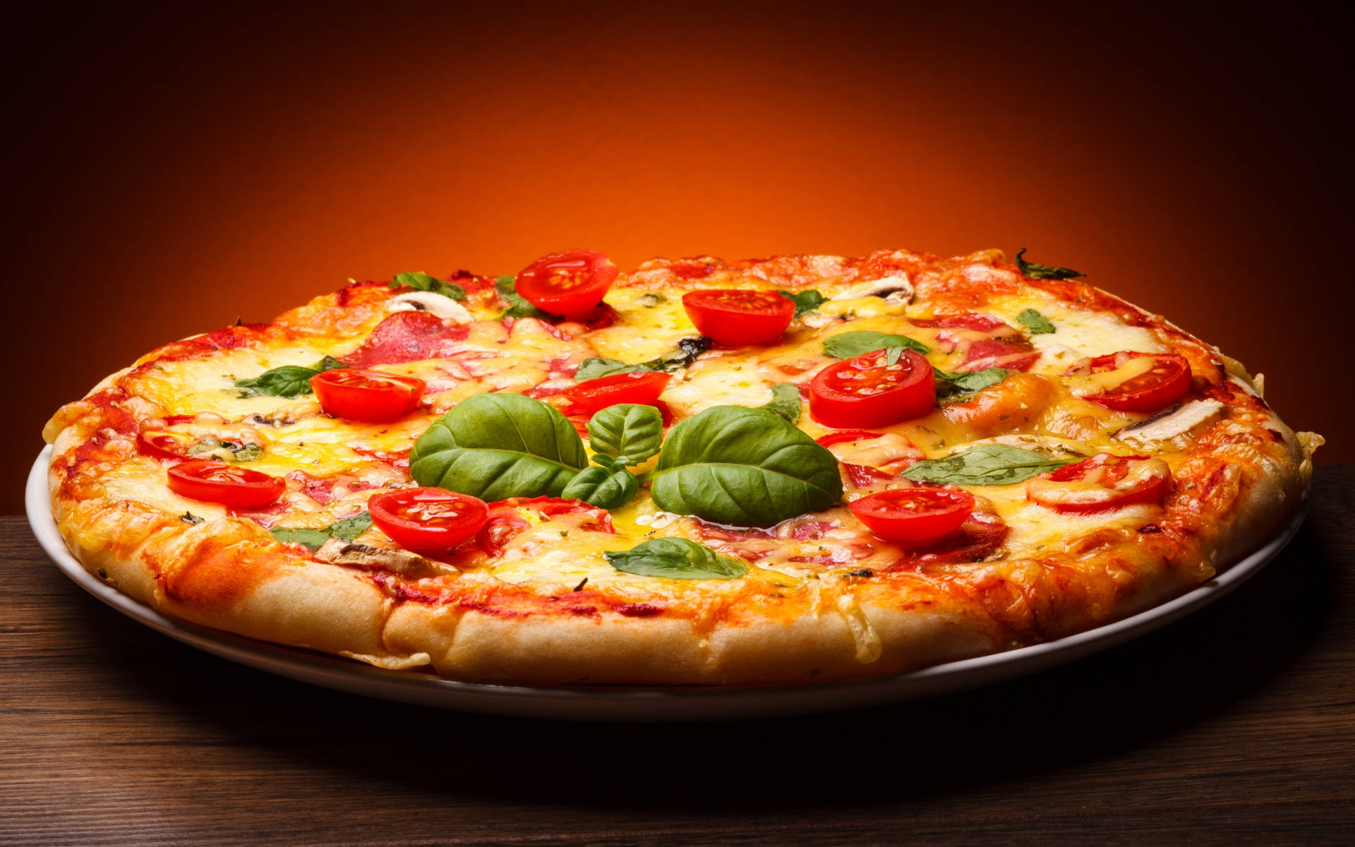 Cheesy Neapolitan Pizza Background