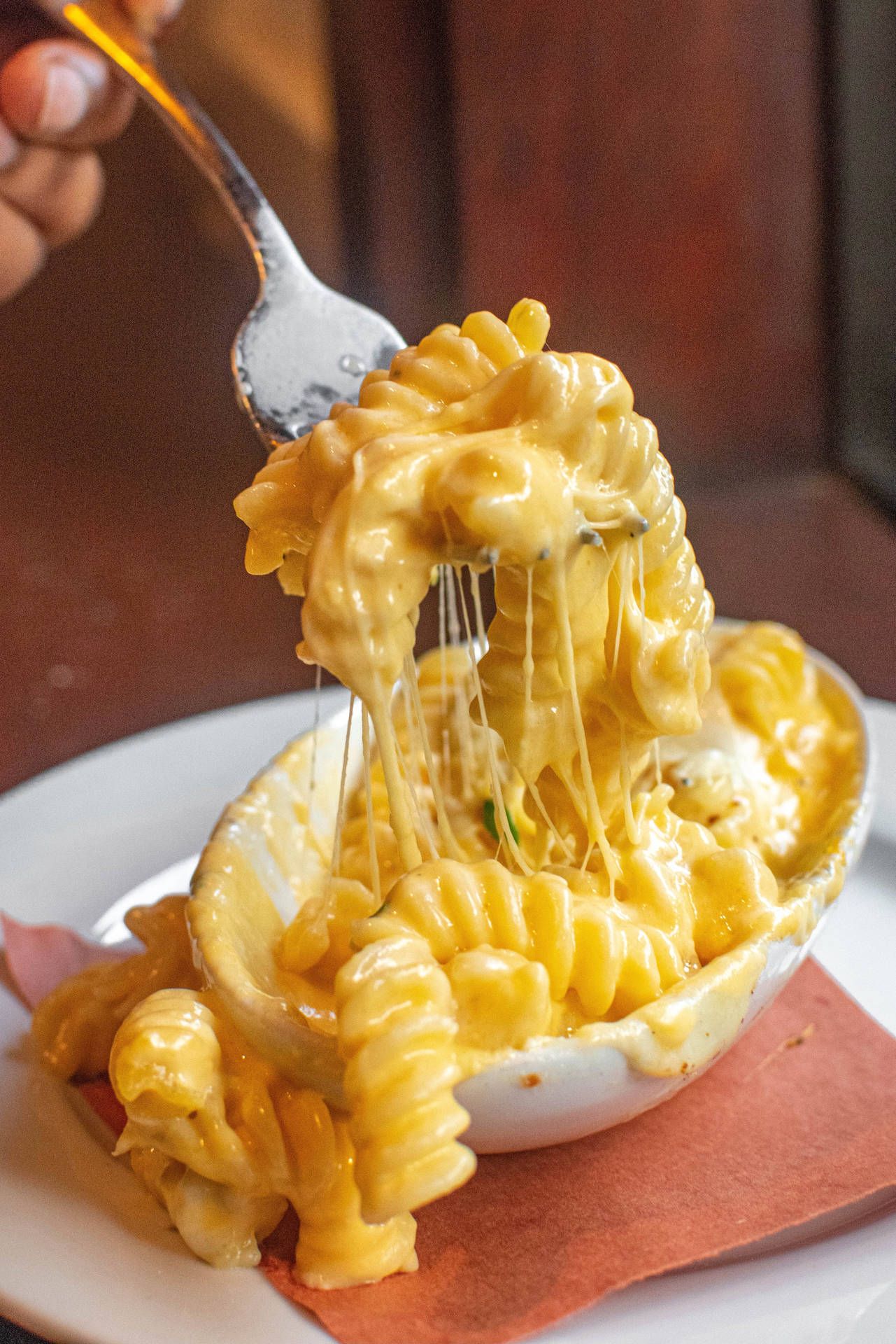 Cheesy Pasta Food Background