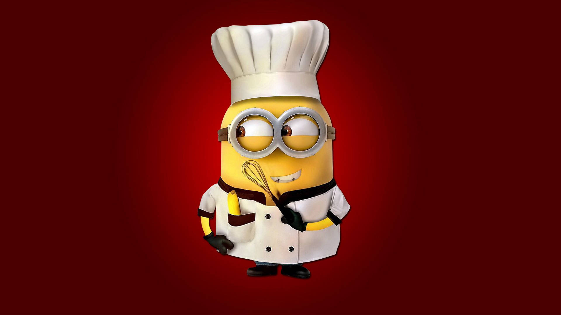 Chef Minion In Red Background