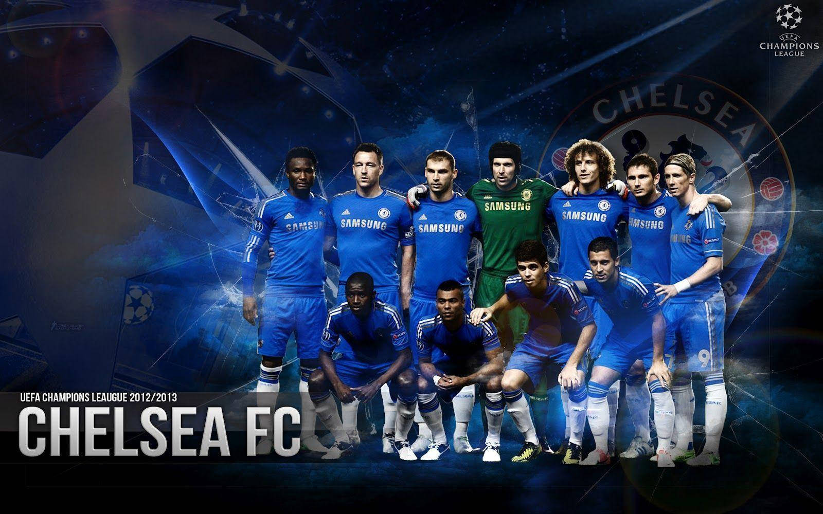 Chelsea Fc 2012-2013 Uefa Lineup Background