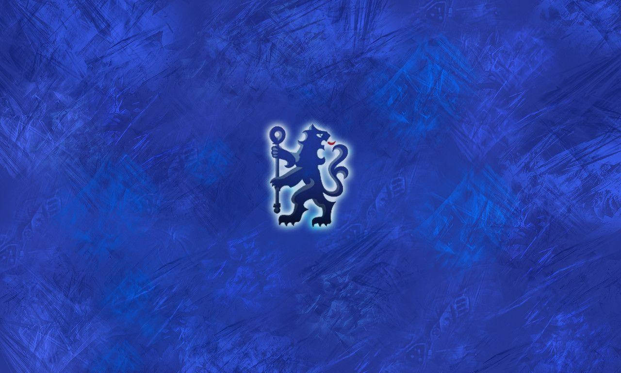 Chelsea Fc Lion And Staff Logo Background