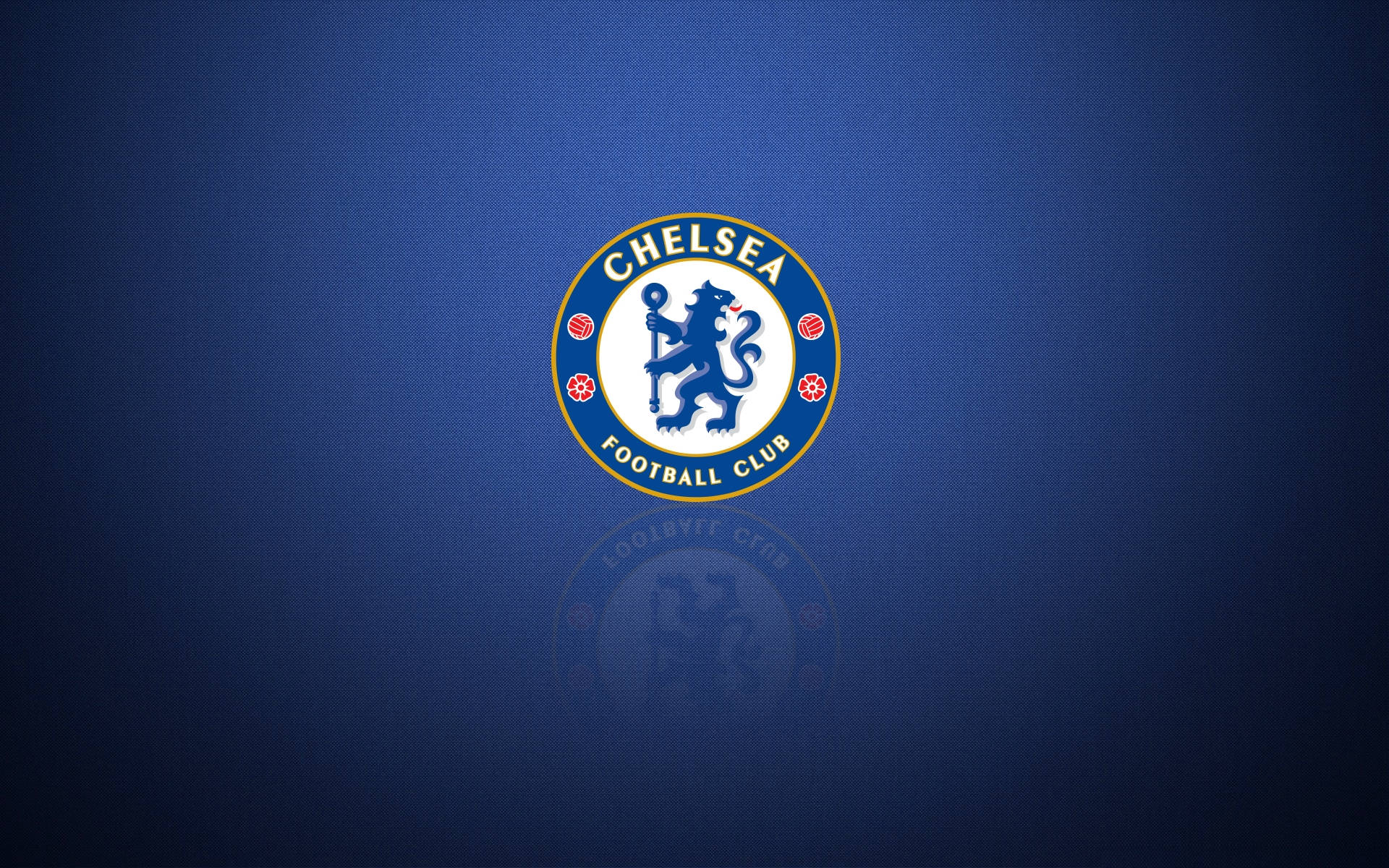 Chelsea Fc Logo In Blue Background Background