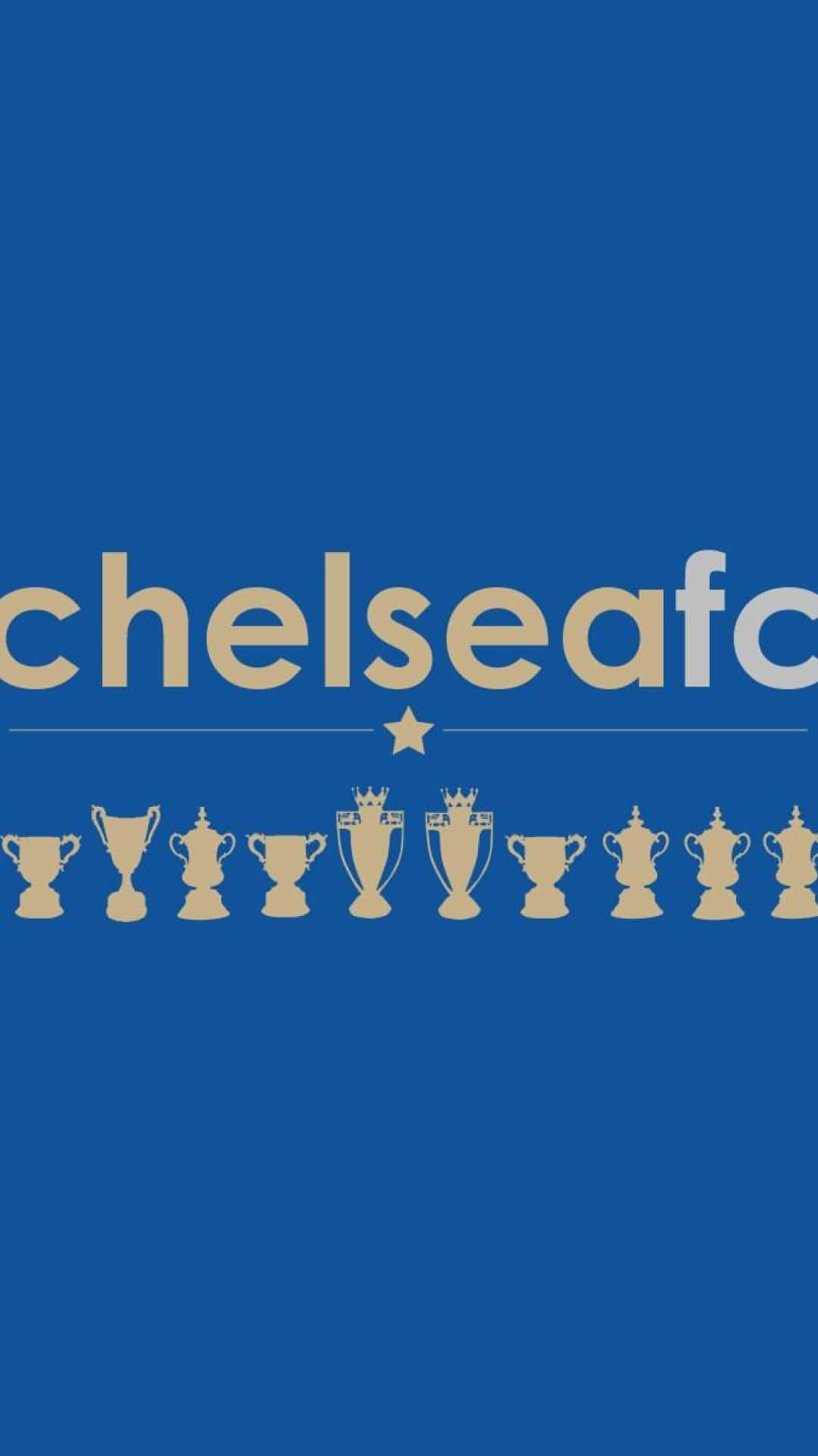 Chelsea Fc Logo On A Blue Background Background