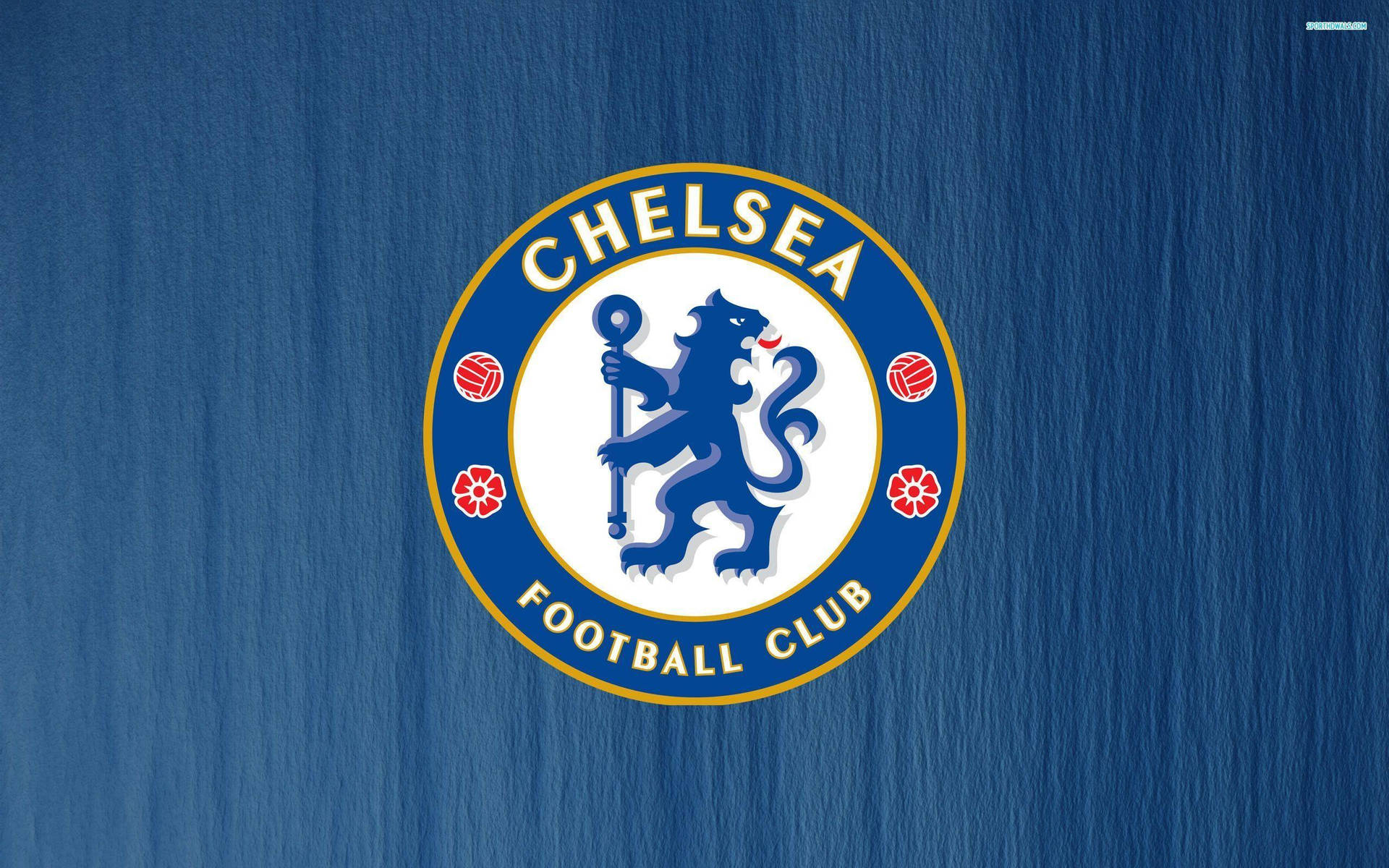 Chelsea Fc Logo On Blue Background Background