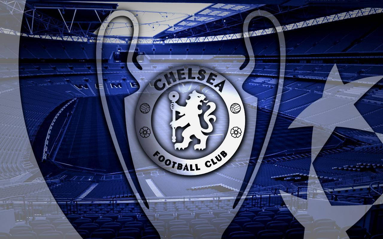 Chelsea Fc Logo On Trophy Background