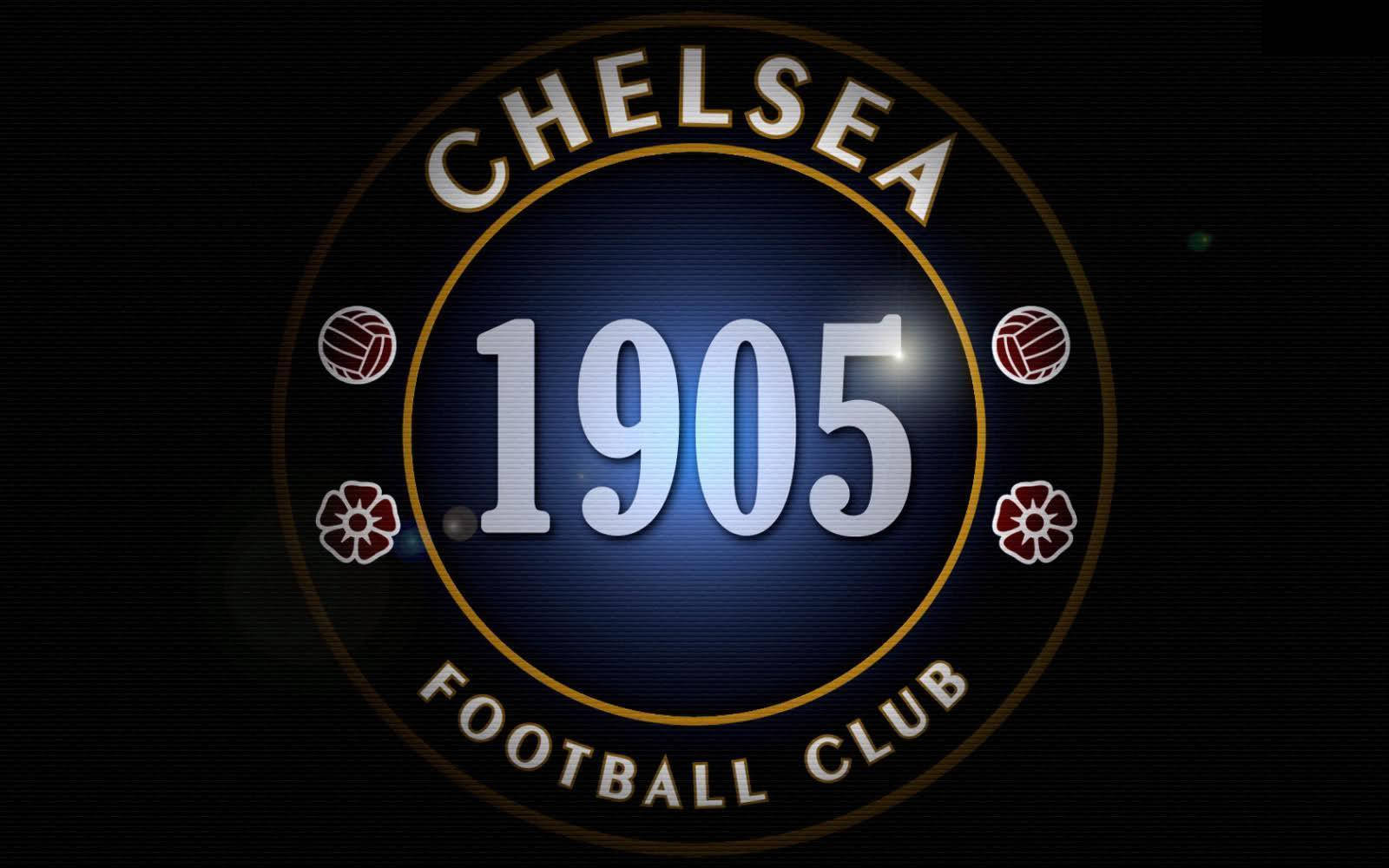 Chelsea Fc Logo With Founding Year Background