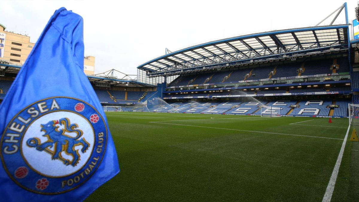 Chelsea Flag At Stamford Bridge Background