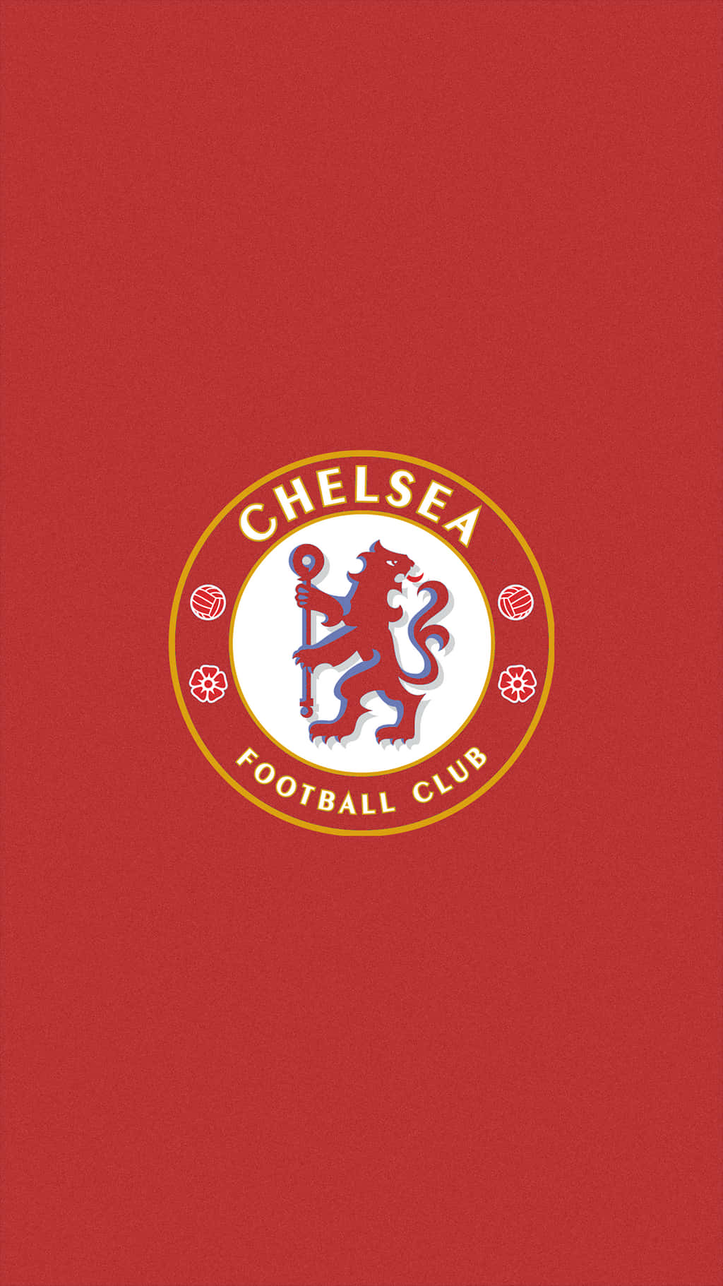 Chelsea Football Club Logo On A Red Background Background