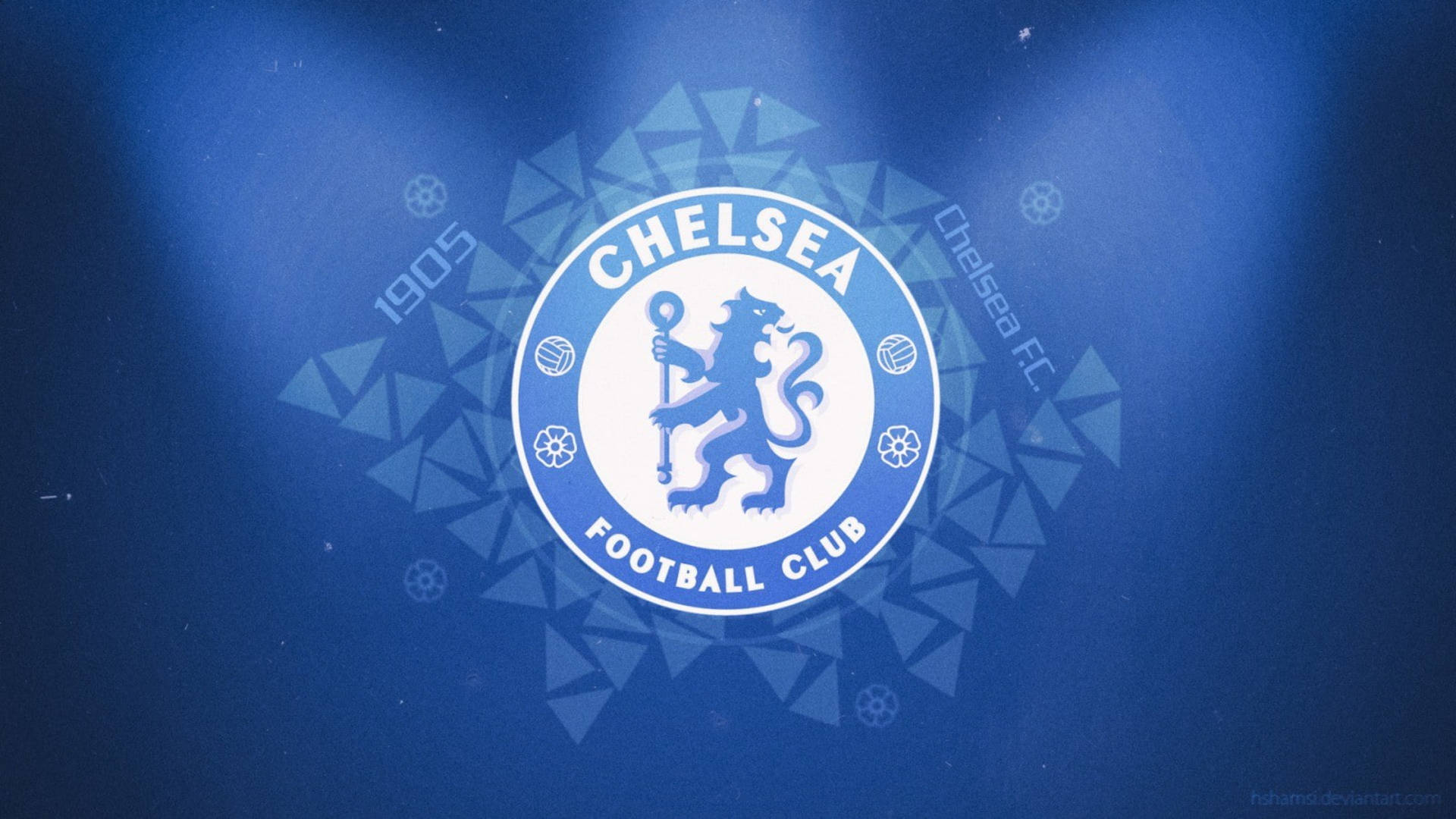 Chelsea In Digital Blue Theme Background