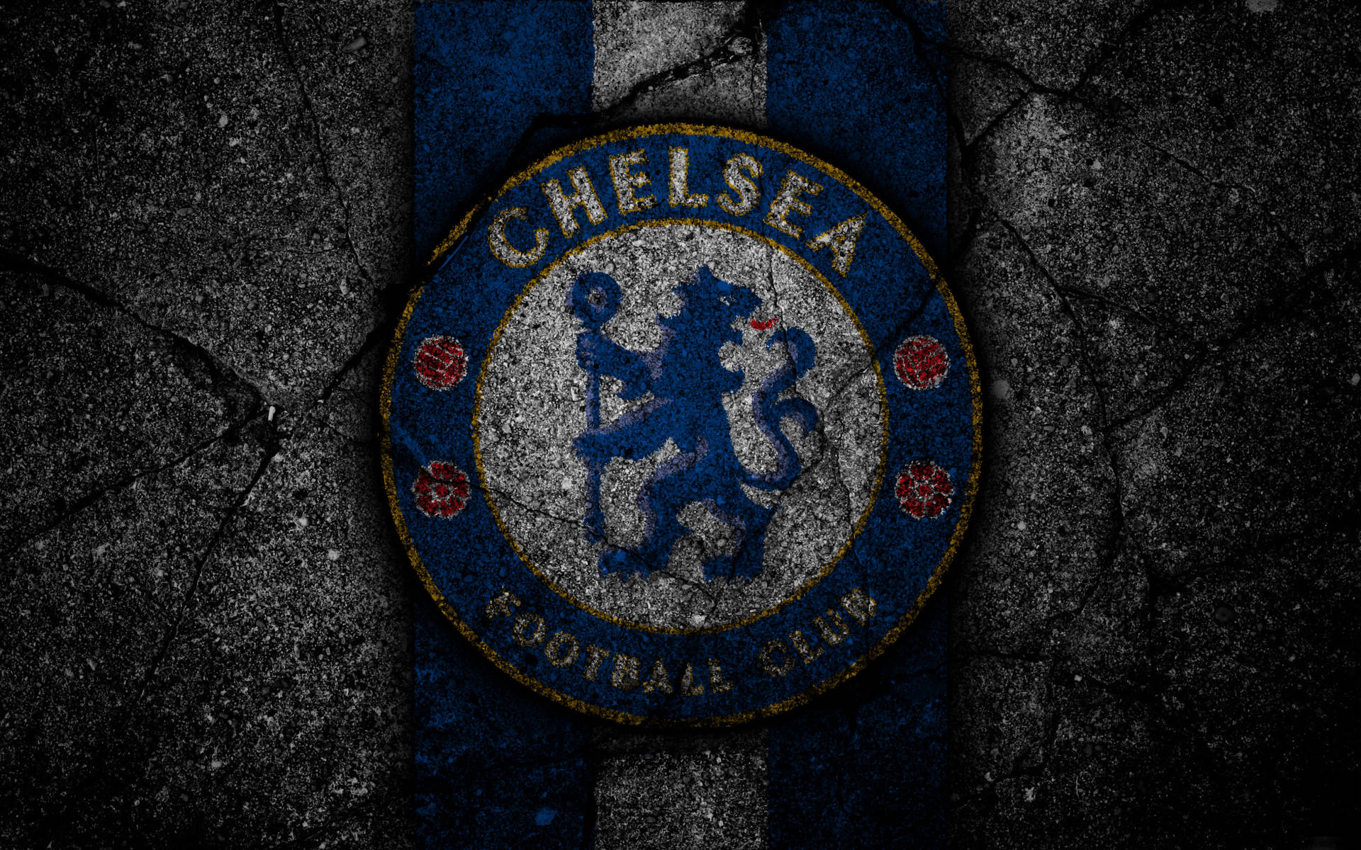 Chelsea Logo On Rock