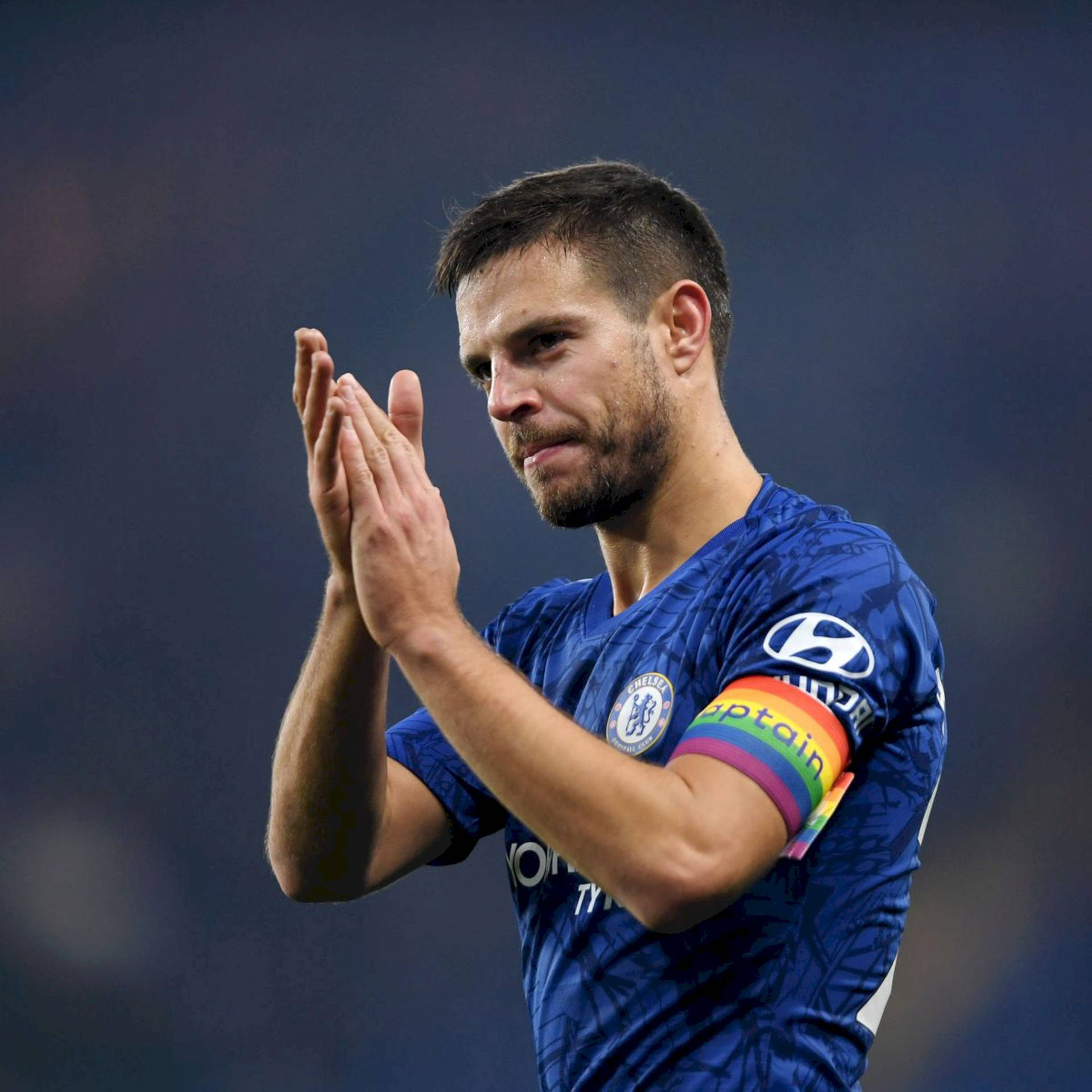 Chelsea's César Azpilicueta Applauding On The Field