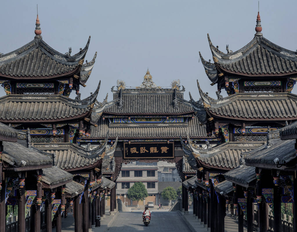 Chengdu Ancient Town Background