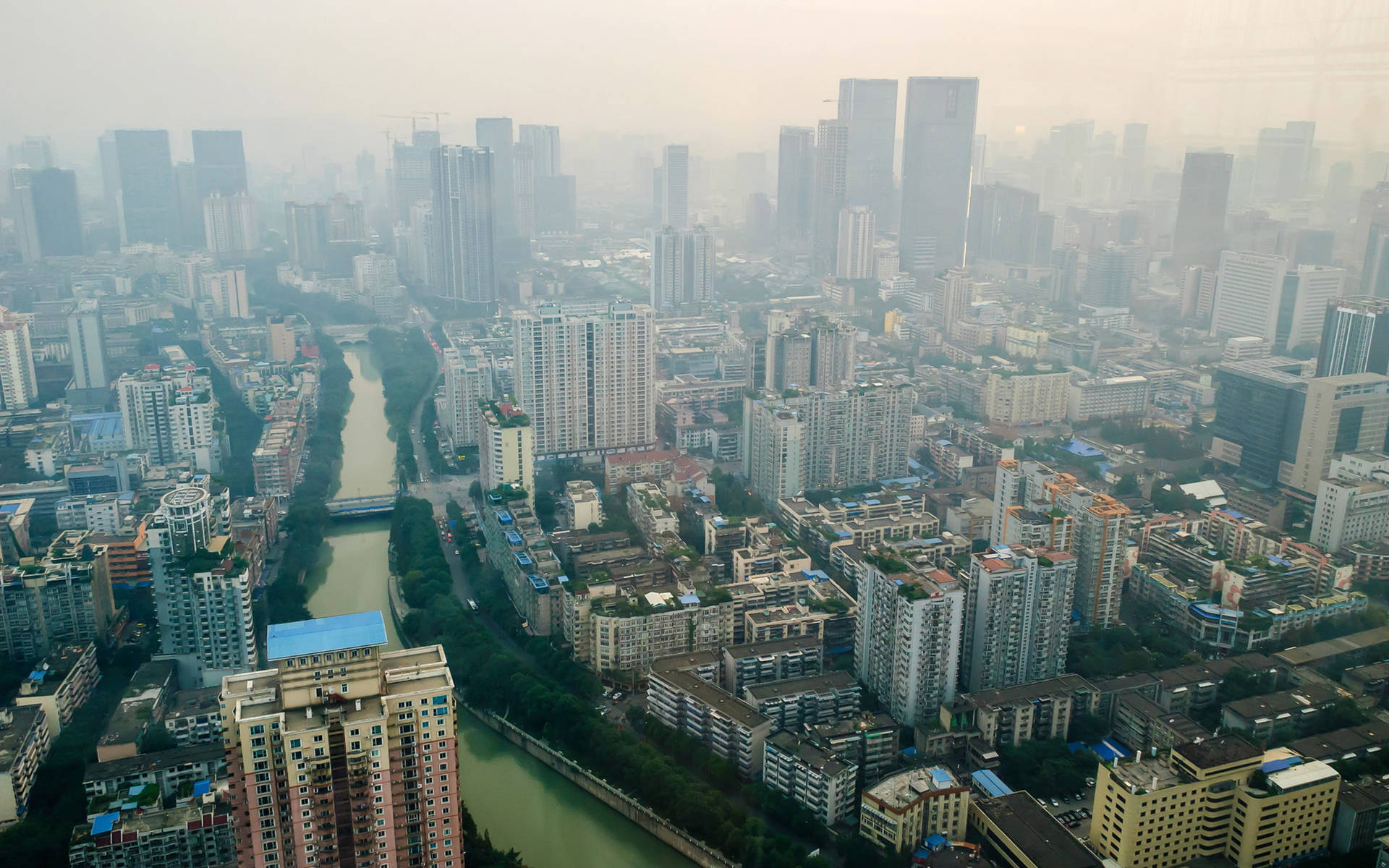 Chengdu City View Background