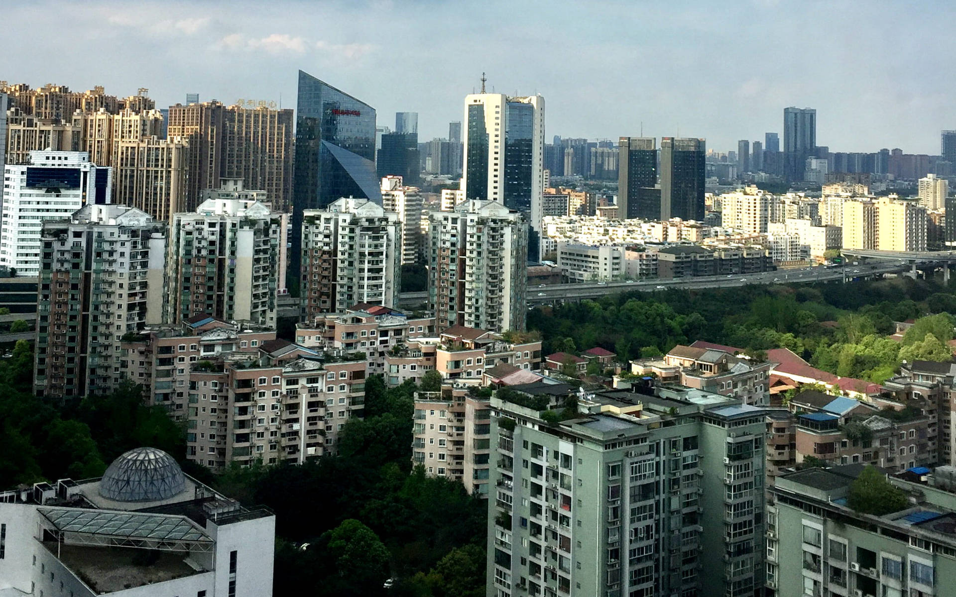 Chengdu High-rise Buildings Background