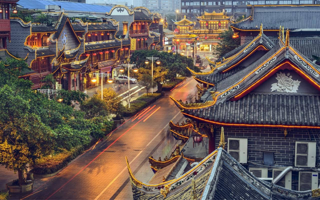 Chengdu Temples Background