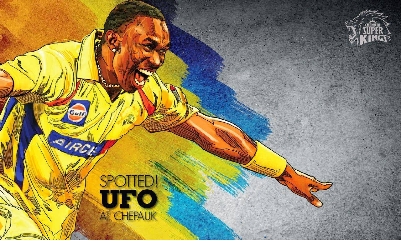 Chennai Super Kings Dwayne Bravo Background