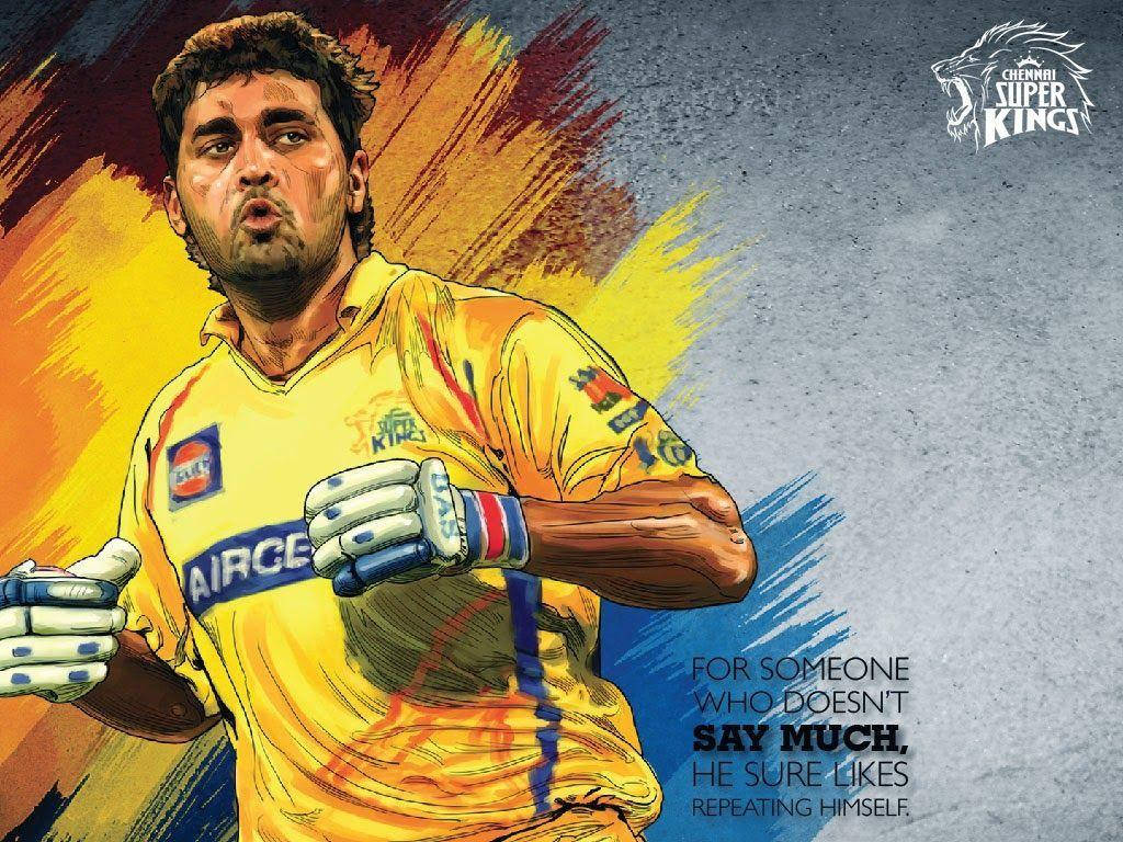 Chennai Super Kings Graphic Dhoni Background