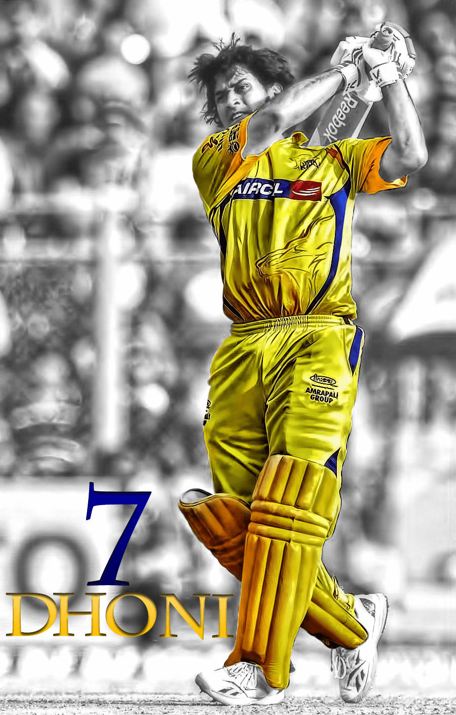 Chennai Super Kings Yellow Gray Background