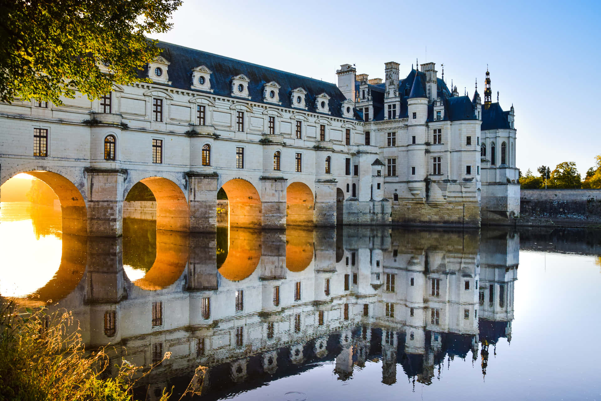 Chenonceau Gold River Background