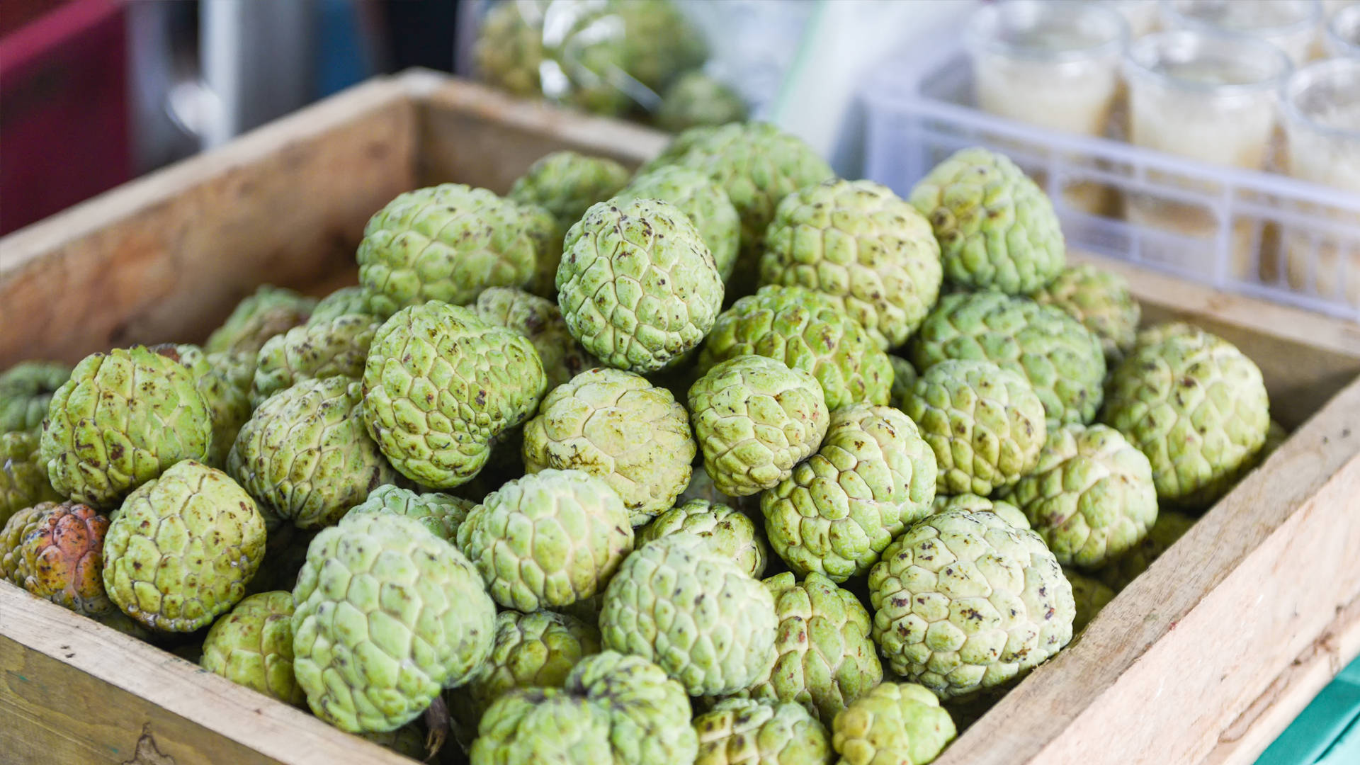 Cherimoya Fruit On Fruitstand