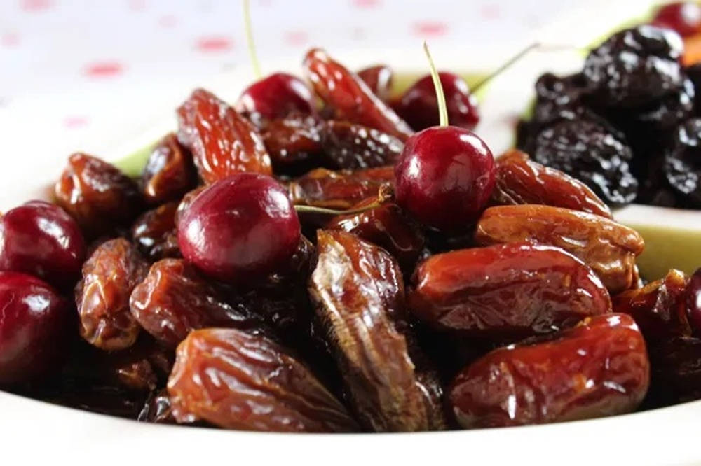 Cherries And Dates Background