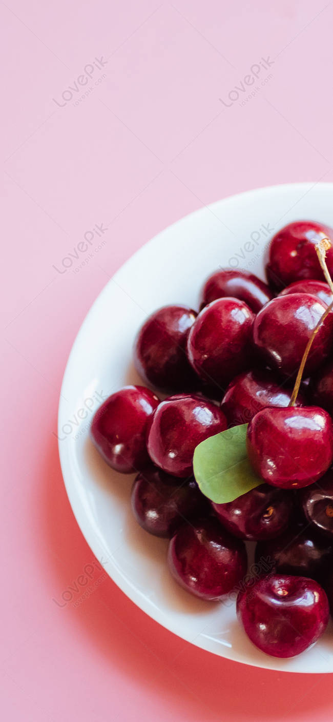 Cherries In Bowl Creative Photograph Background