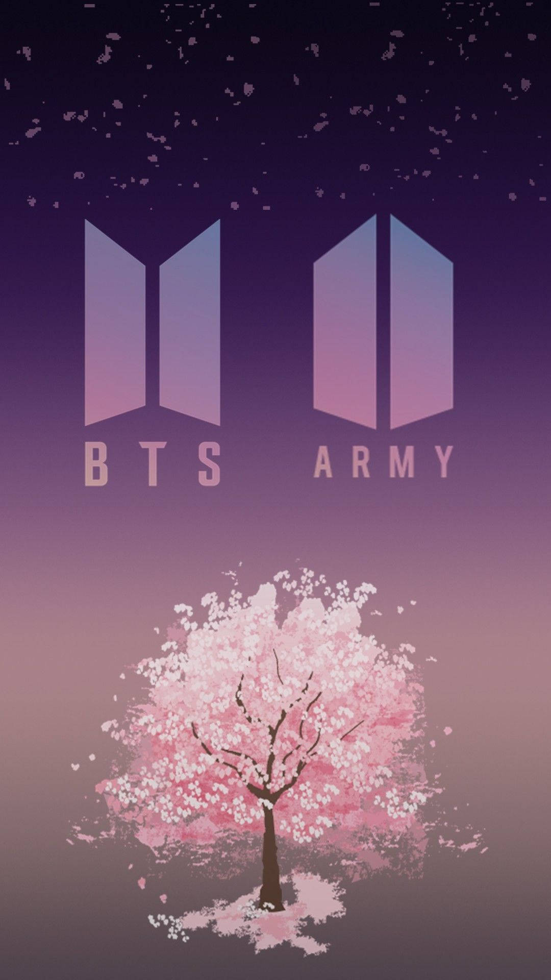 Cherry Blossom Tree Bts Army Girl Background