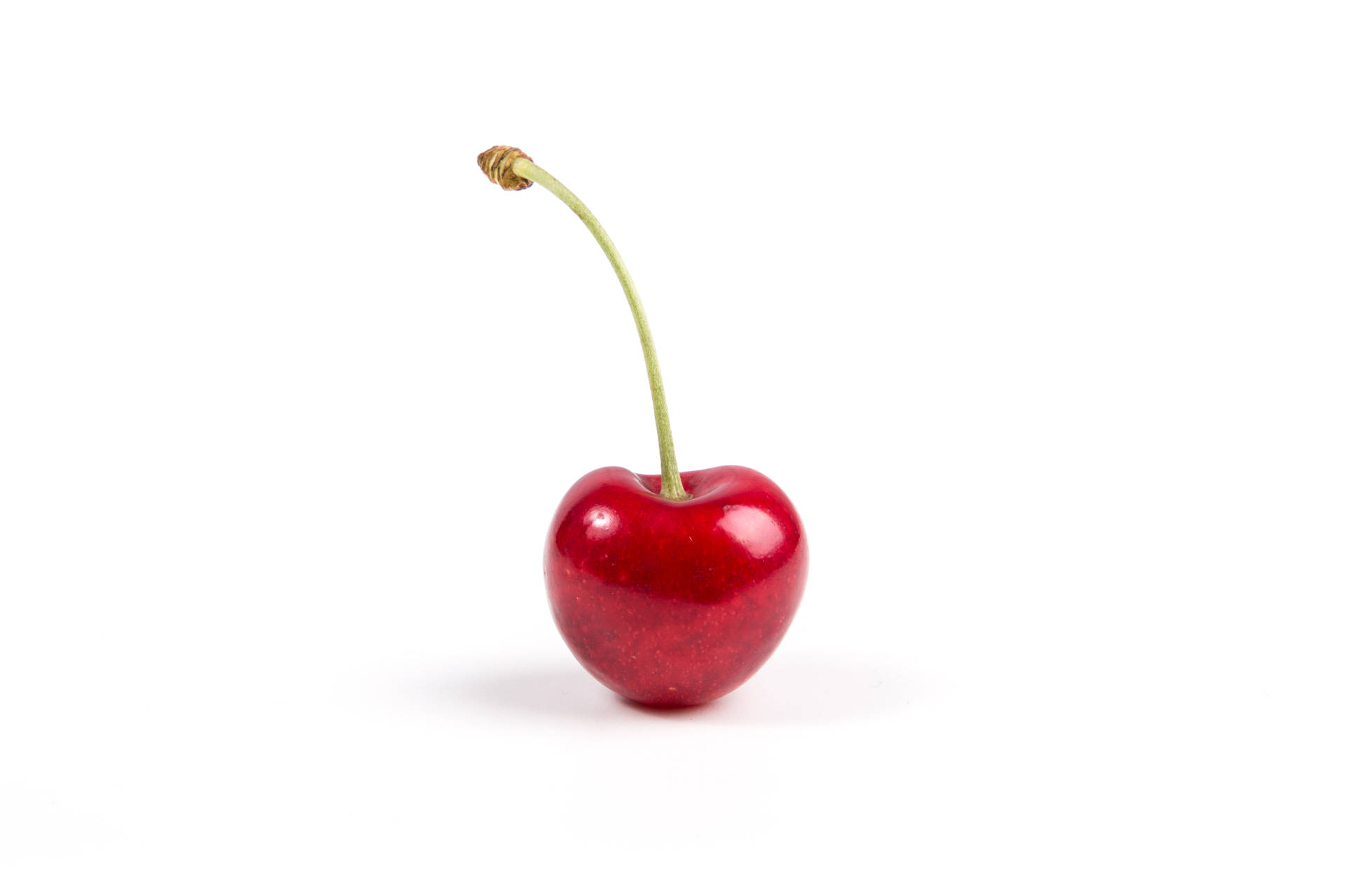 Cherry Fruit With Stem Background