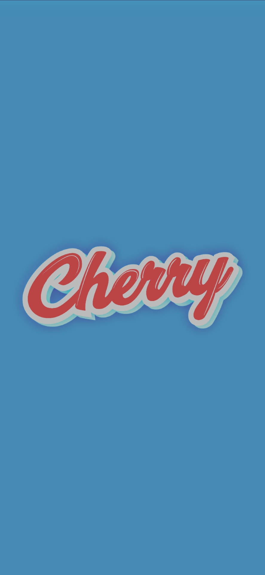 Cherry Simple Blue Aesthetic Background