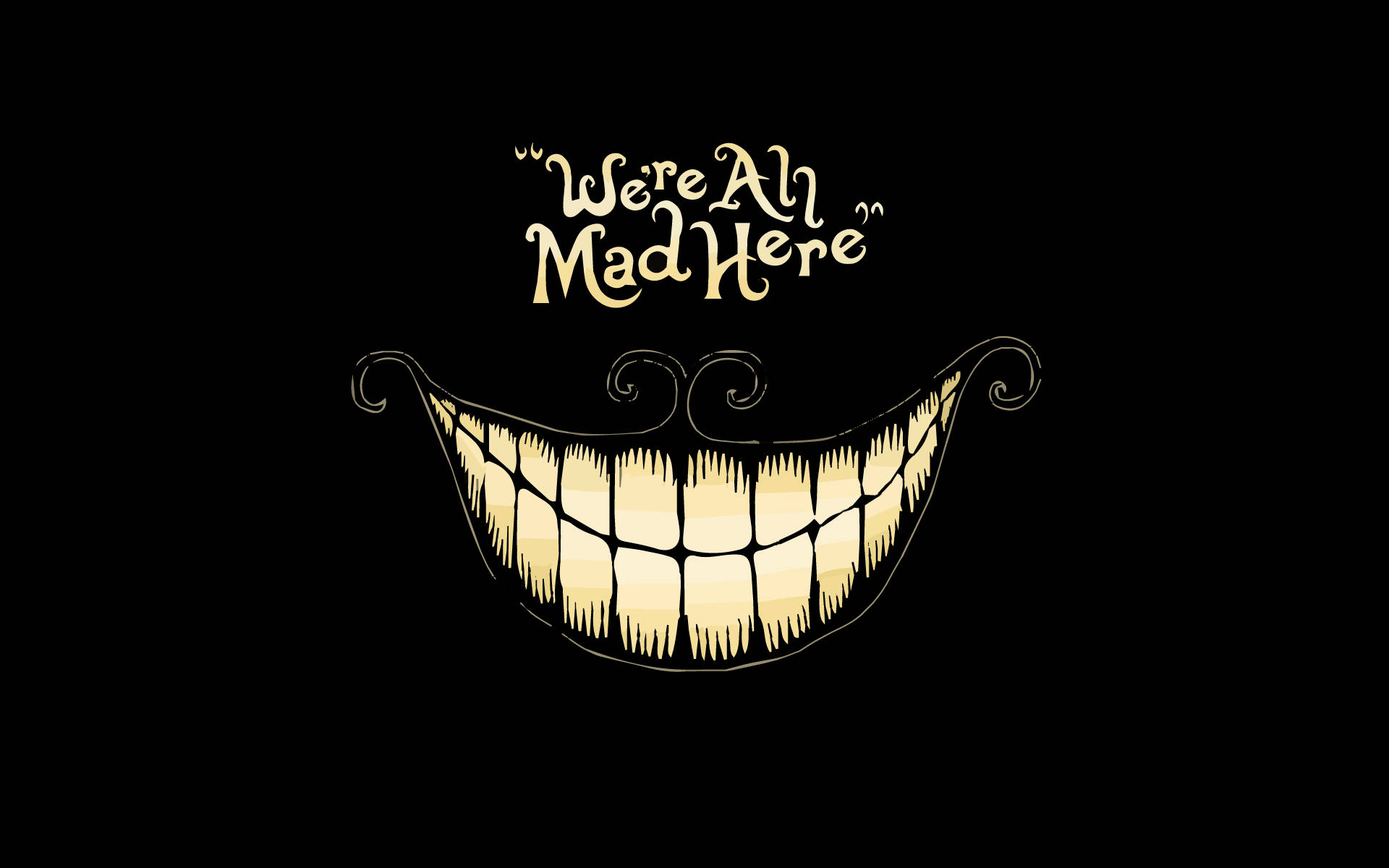 Cheshire Cat Mad Smile Background