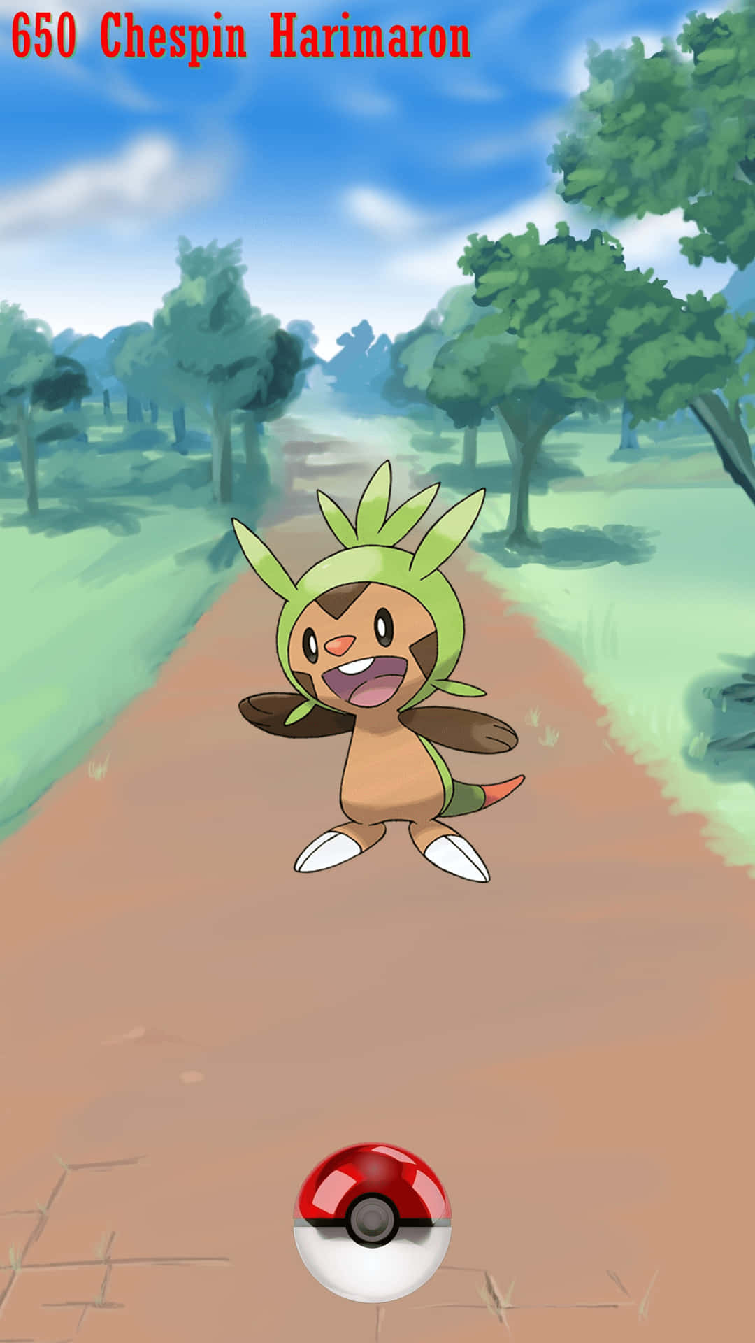 Chespin Pokemon Ball Background