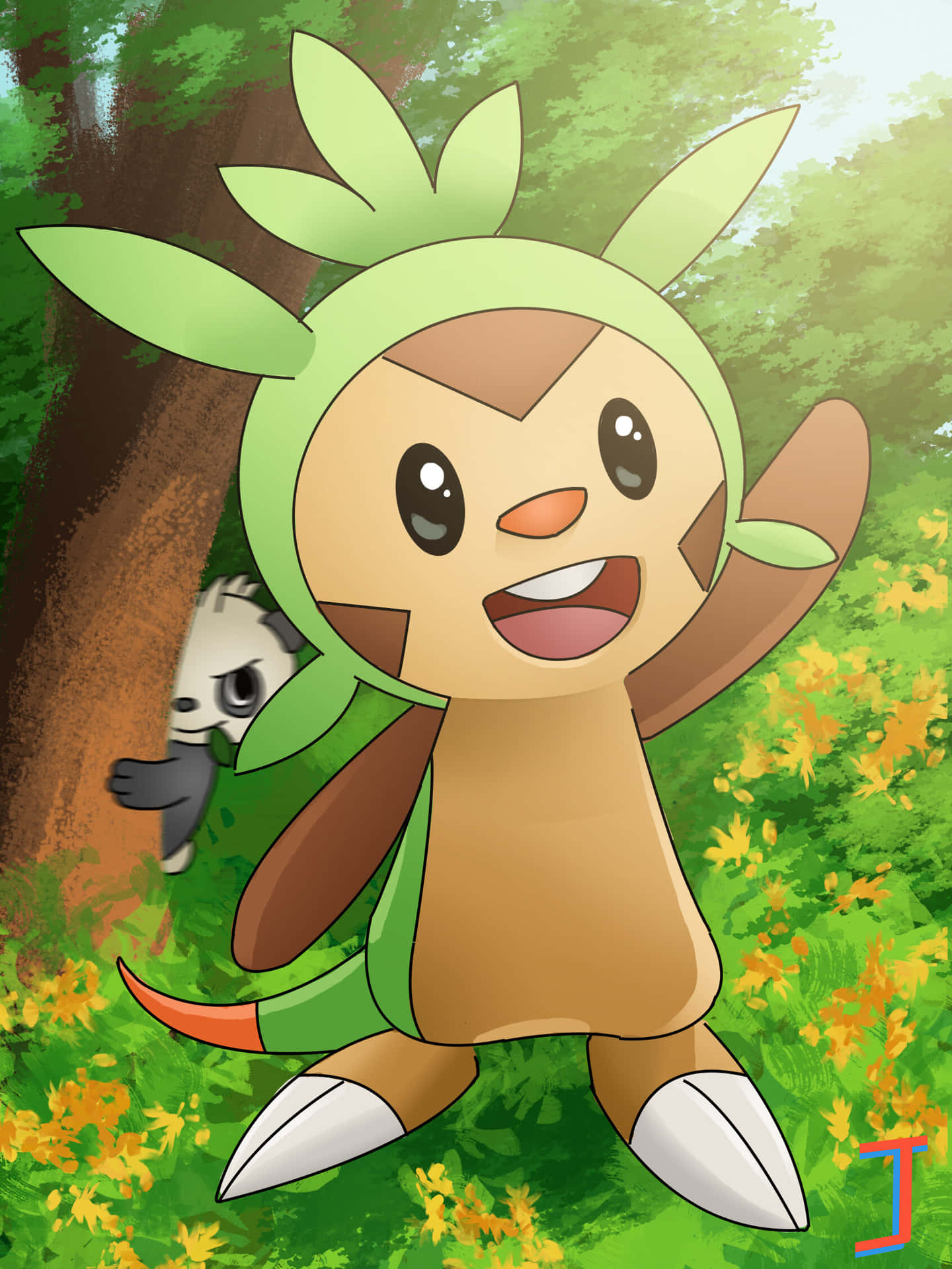Chespin Waving Background