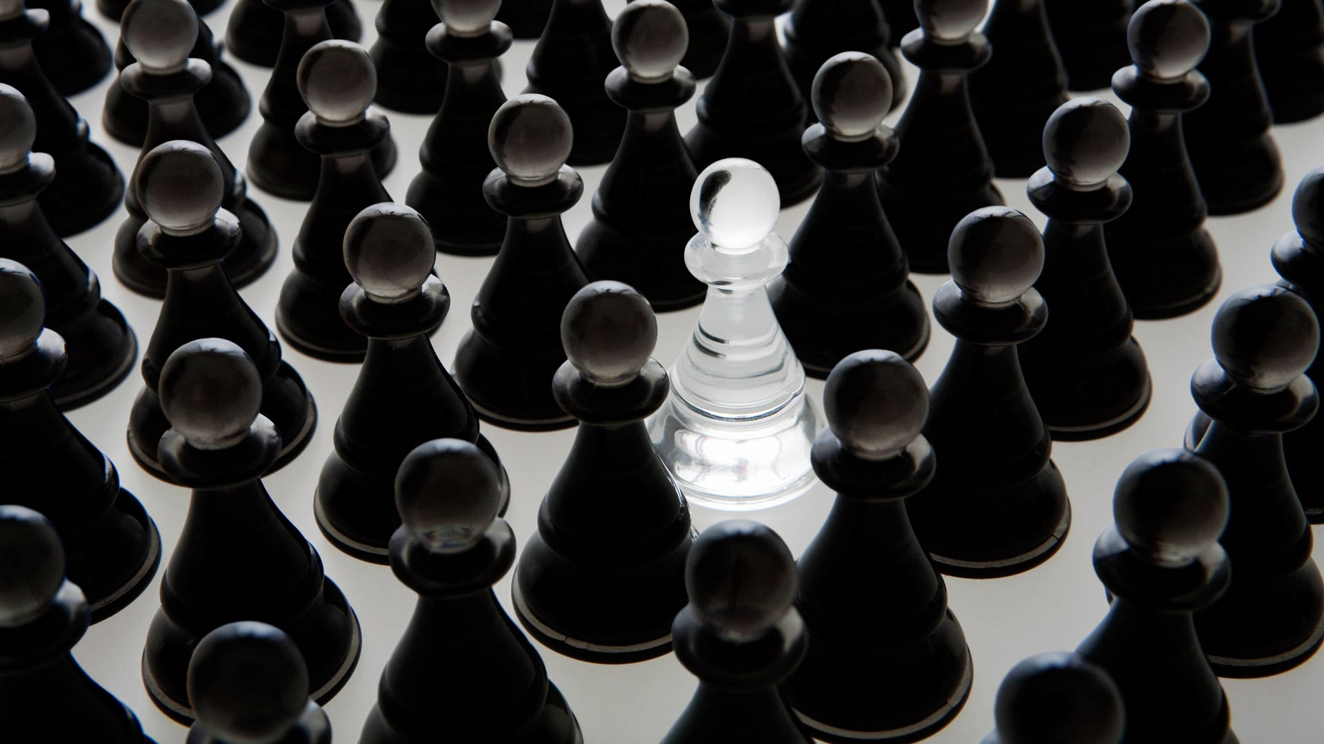 Chess Black White Glass Pawn Background