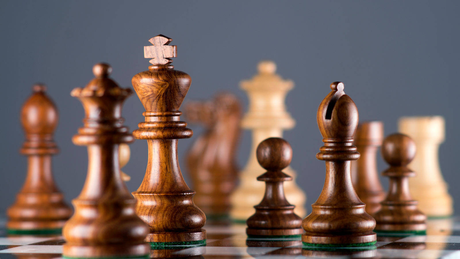 Chess King Wooden Pieces Background