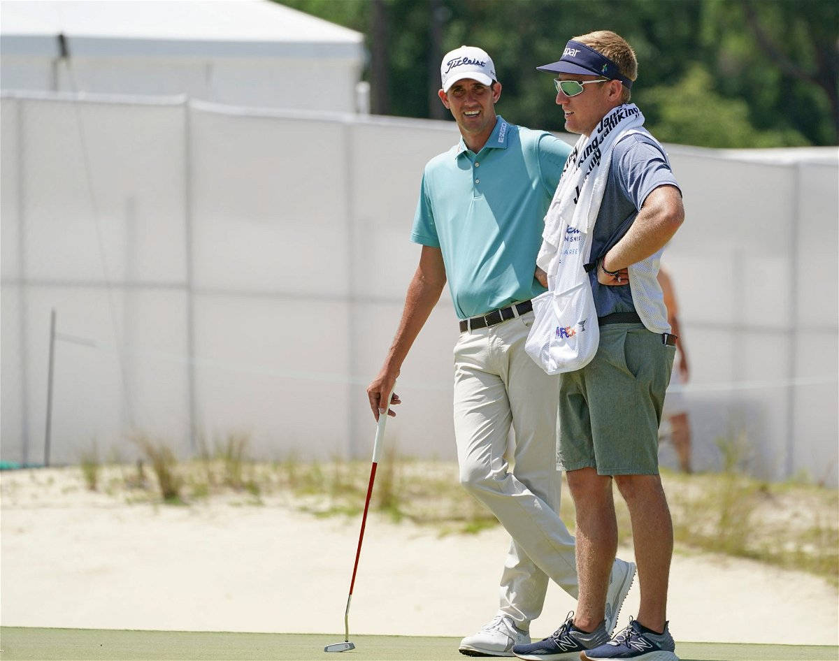 Chesson Hadley With His Caddie Background