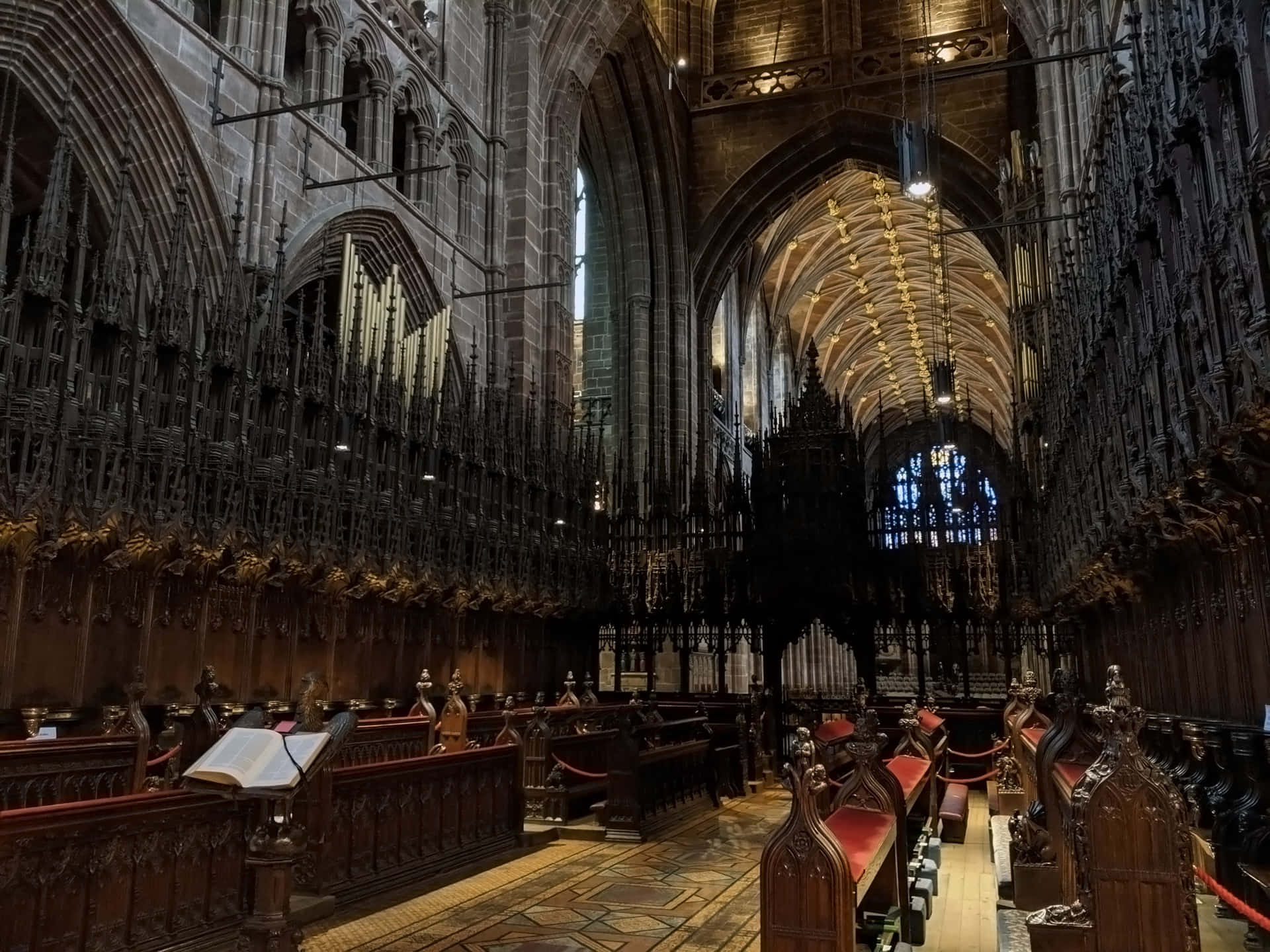 Chester Cathedral Dark Gothic Interior