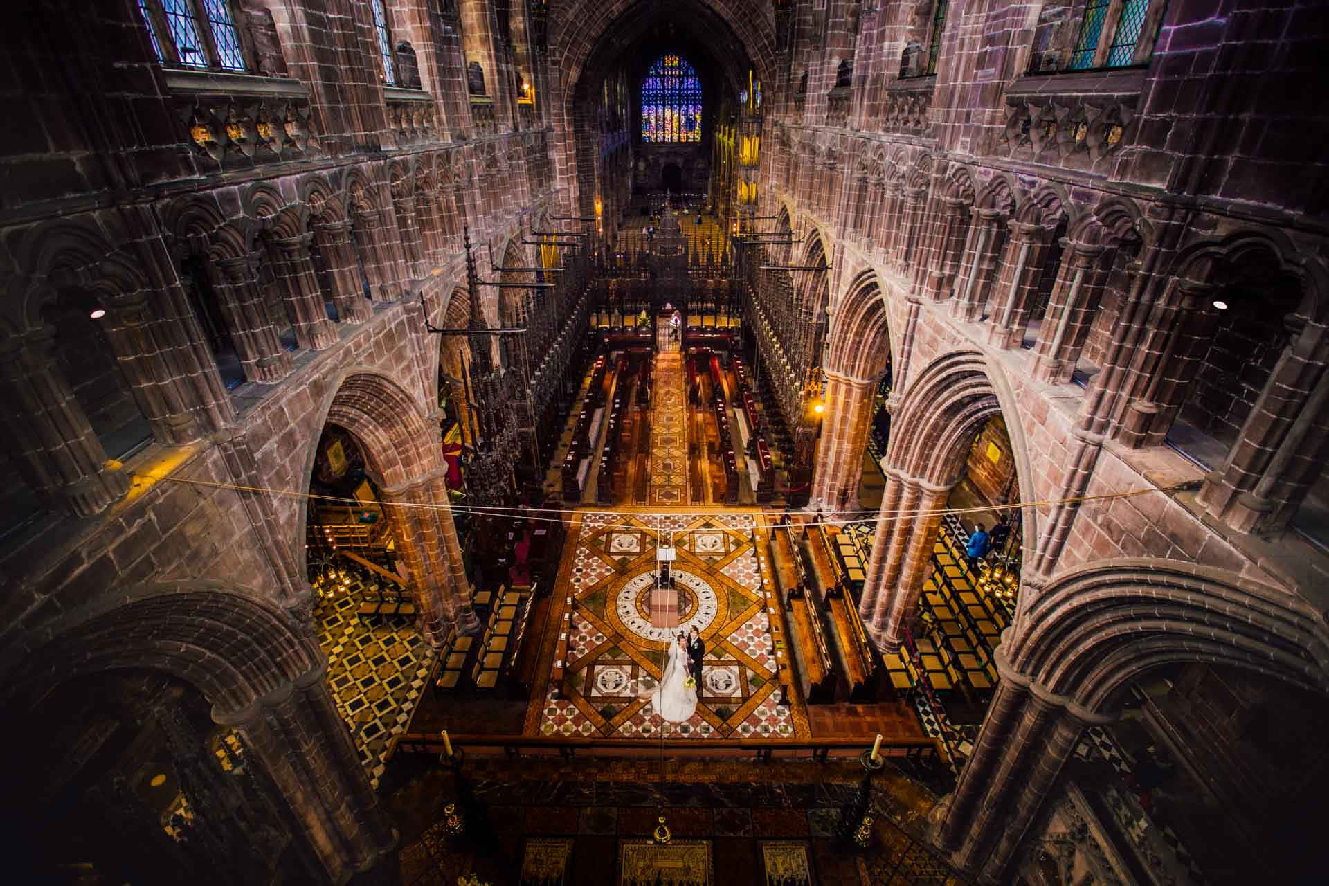 Chester Cathedral Interior Aerial View