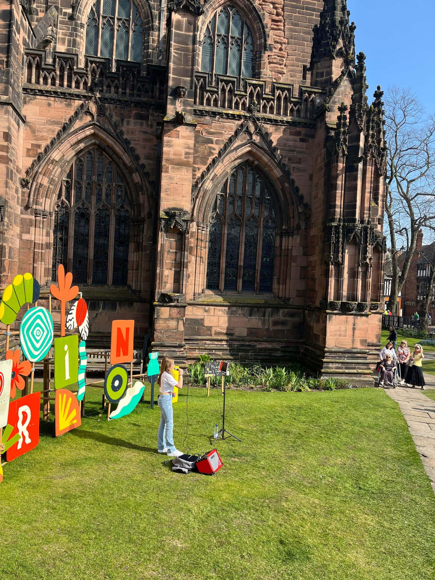 Chester Cathedral Spring Sign Side View